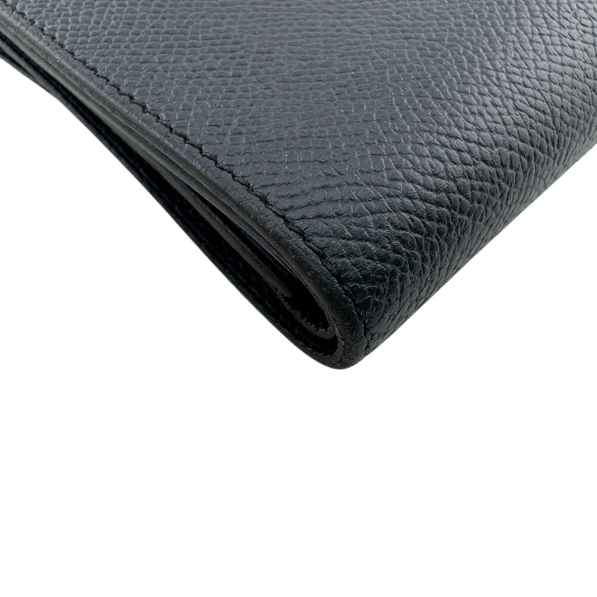 Hermes Blue Indigo Epsom Leather Wallet (Tri-Fold) (Pre-Owned)