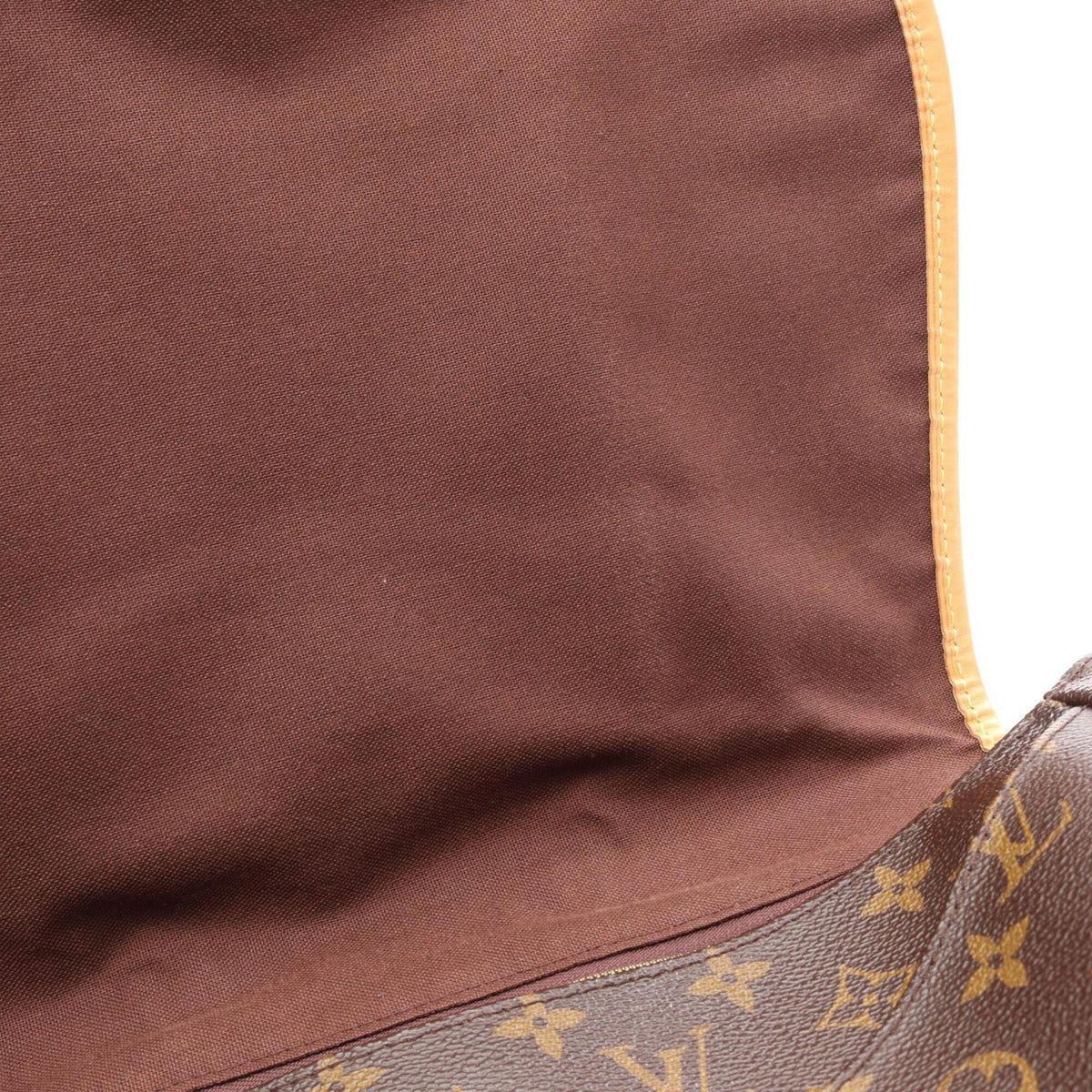 Louis Vuitton Brown Coated Canvas Leather Handbag Shoulder Bag (Pre-Owned)