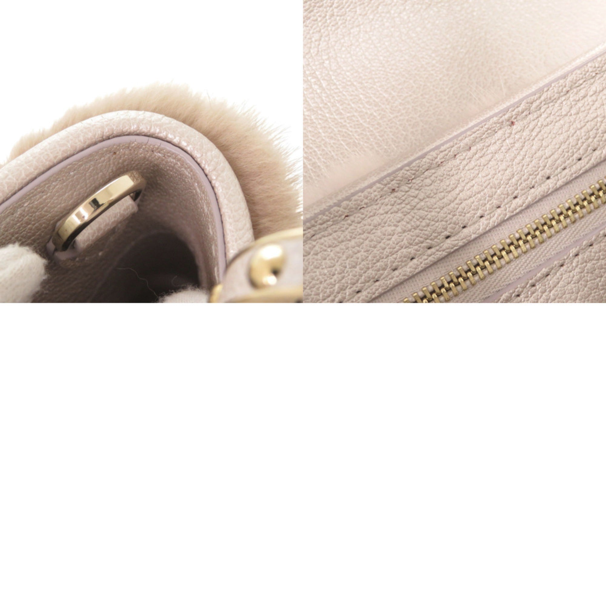 Louis Vuitton Champagne Pink Leather Handbag (Pre-Owned)