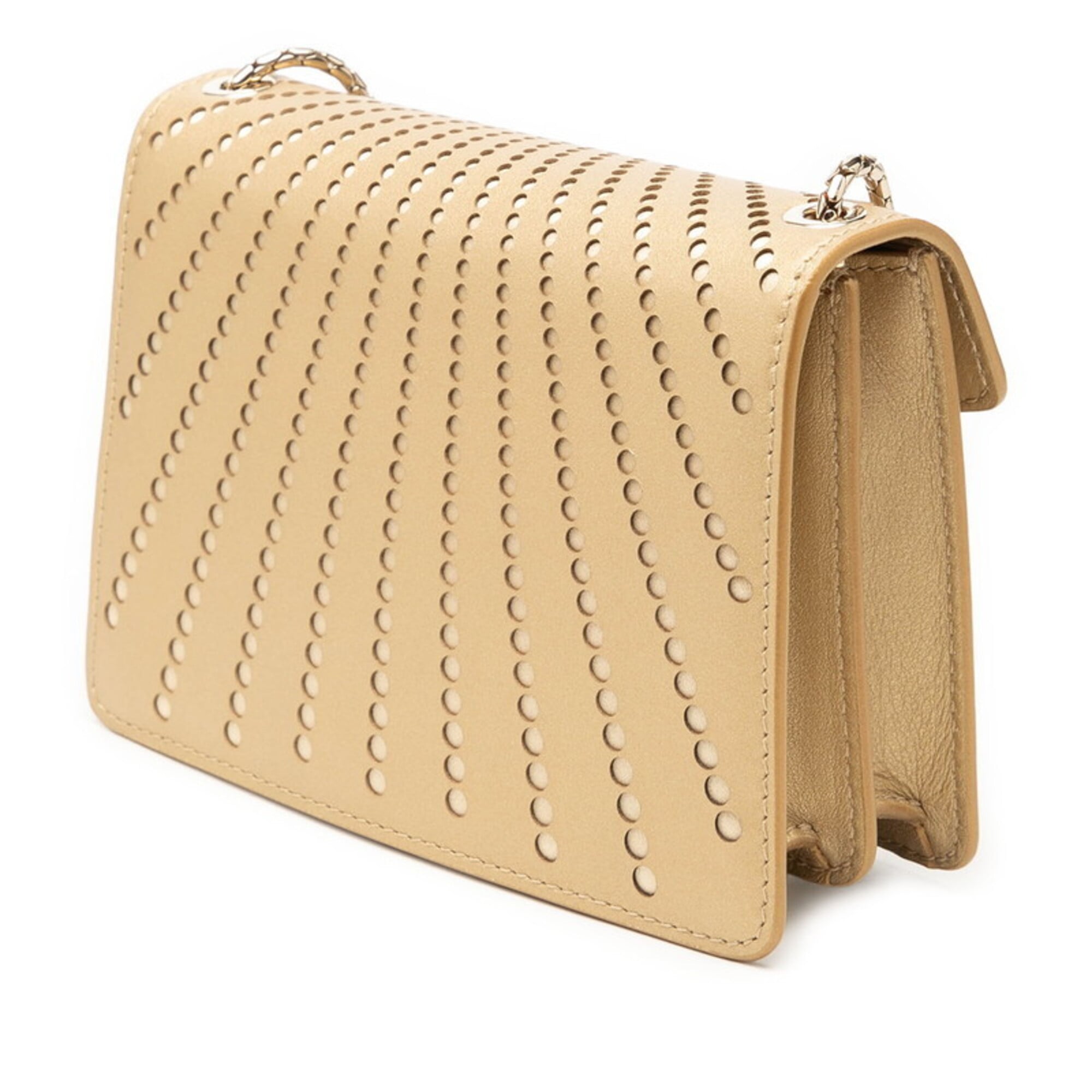 Bvlgari Gold Leather Shoulder Bag (Pre-Owned)