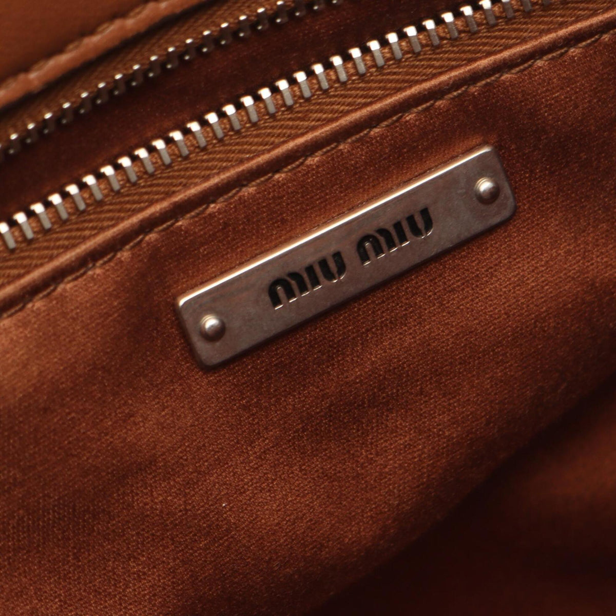 Miu Miu Brown Leather Handbag Shoulder Bag (Pre-Owned)