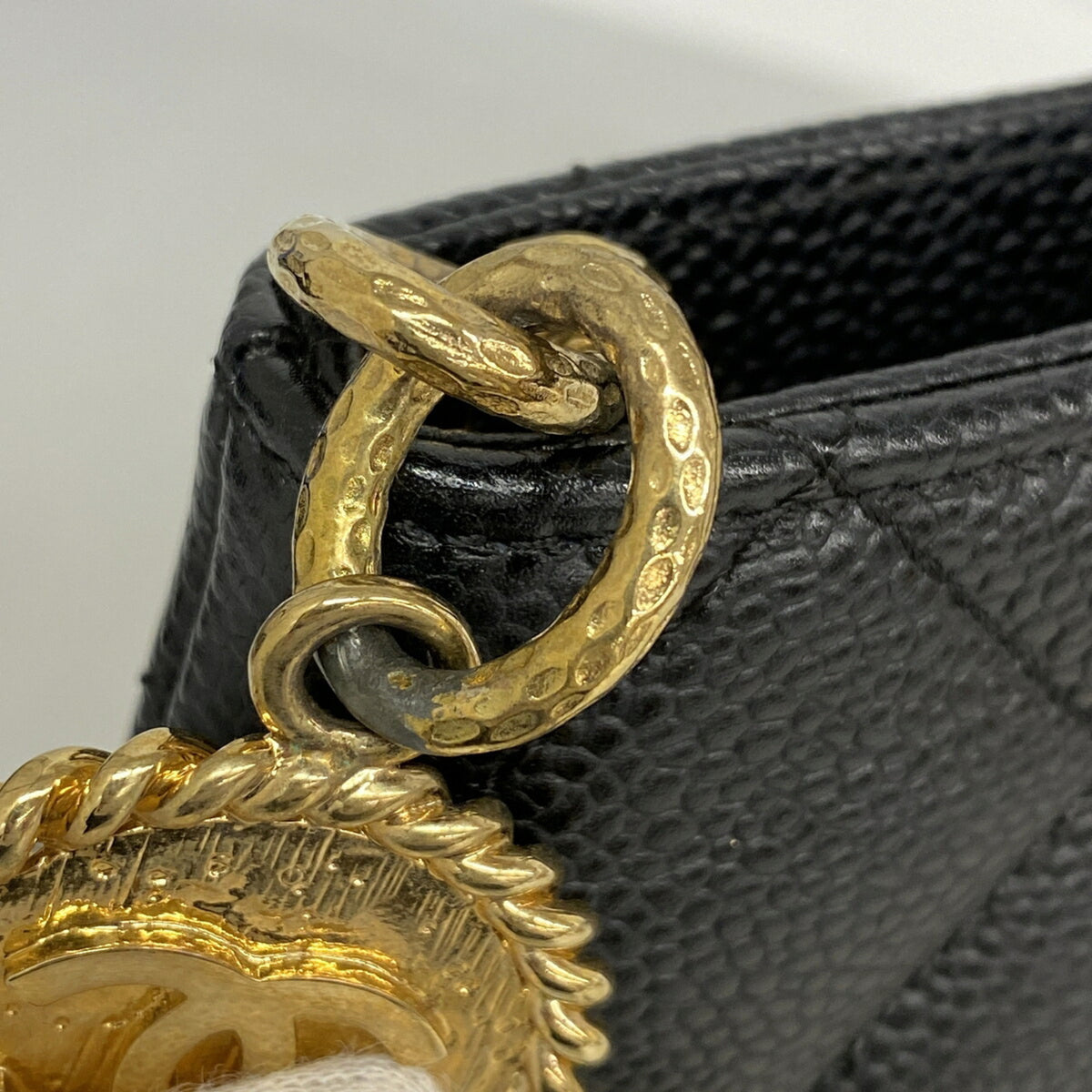 Chanel Black Grained Calfskin Tote Bag (Pre-Owned)