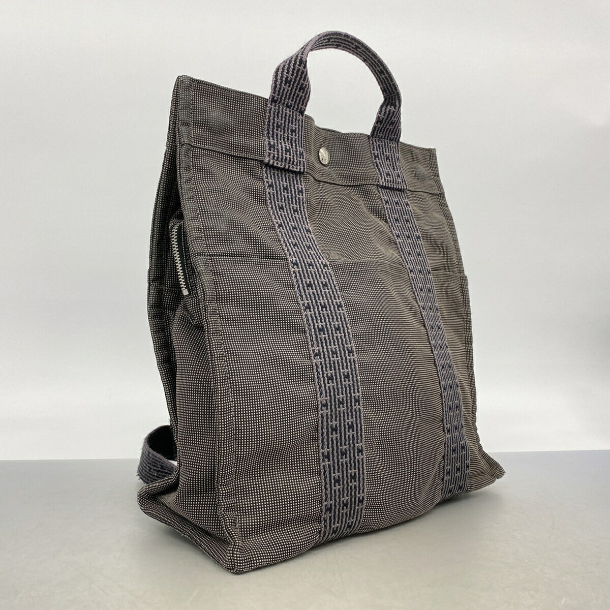 Hermes Gray Nylon Backpack (Pre-Owned)
