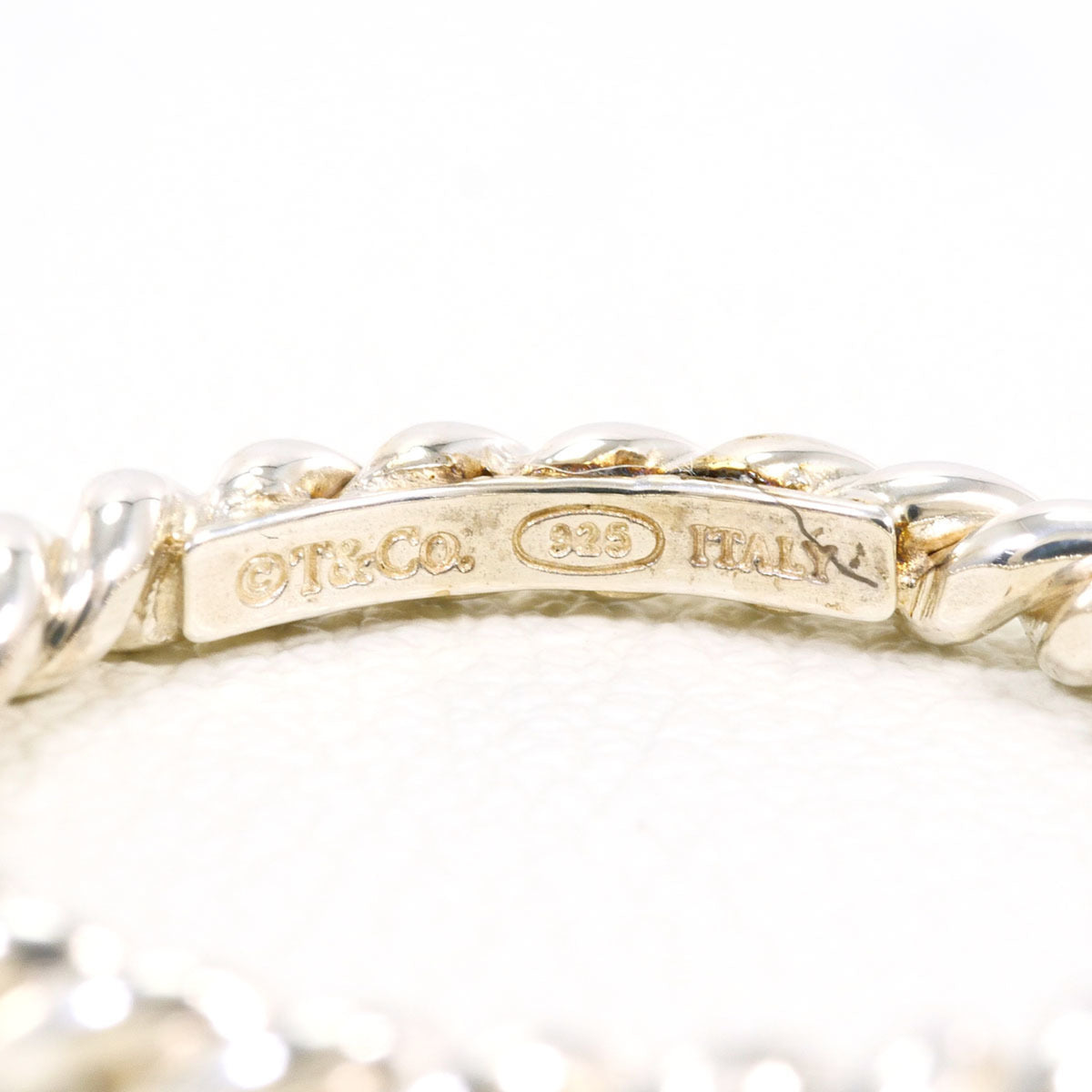 Tiffany Silver Silver 925 Band Ring (Pre-Owned)