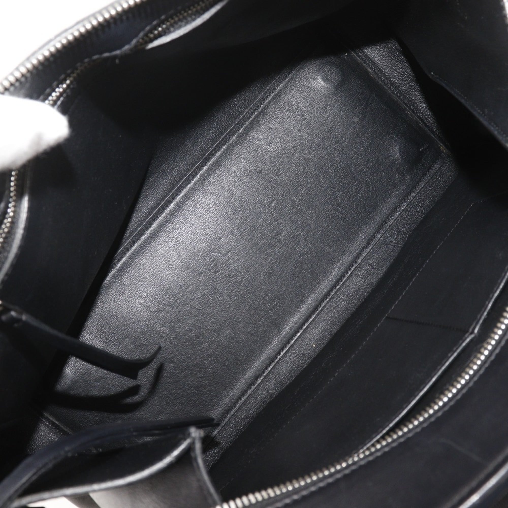 Celine Beige Black Leather Handbag Shoulder Bag (Pre-Owned)