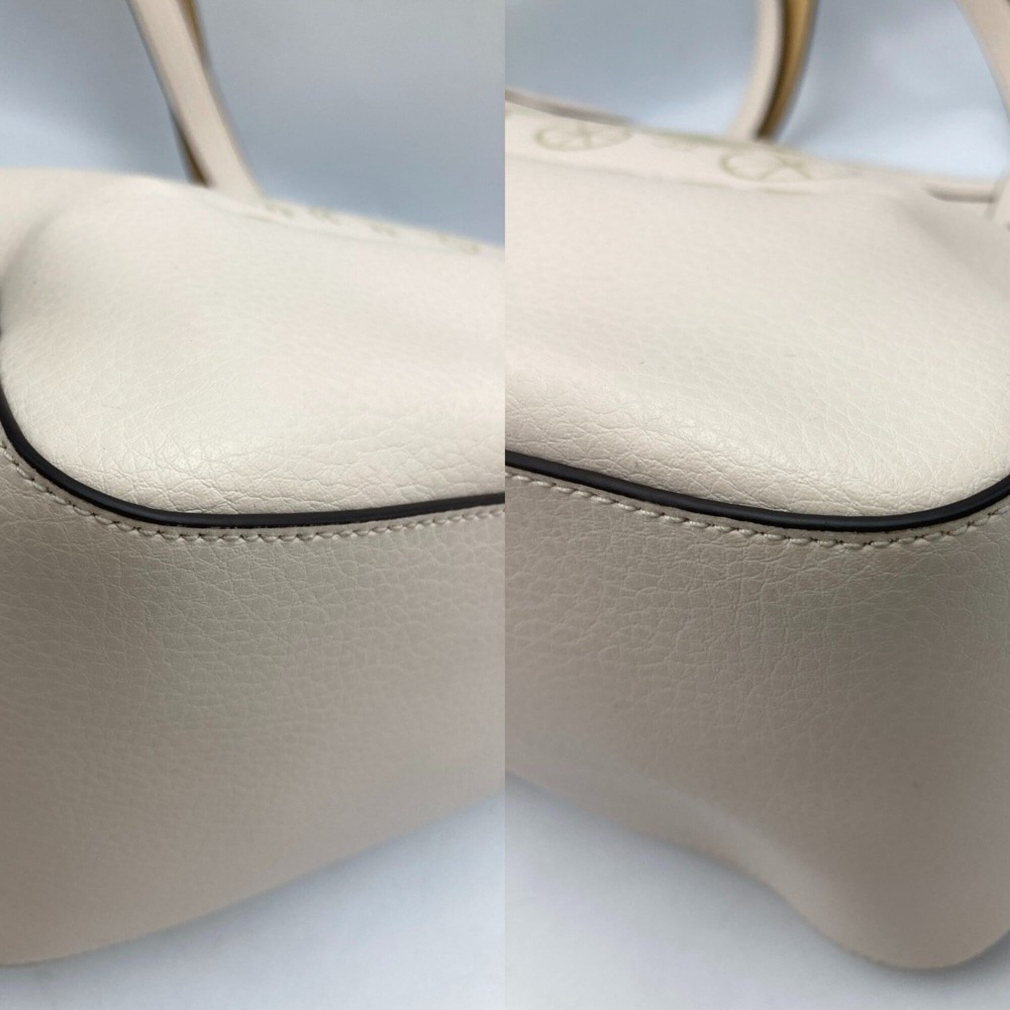 Coach Off-White Leather Tote Bag (Pre-Owned)