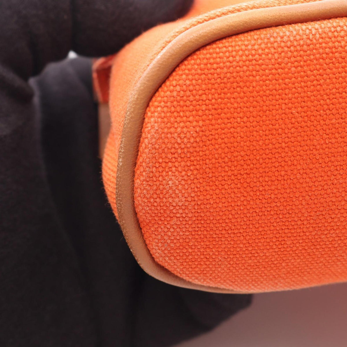 Hermes Orange Canvas Handbag Pouch (Pre-Owned)