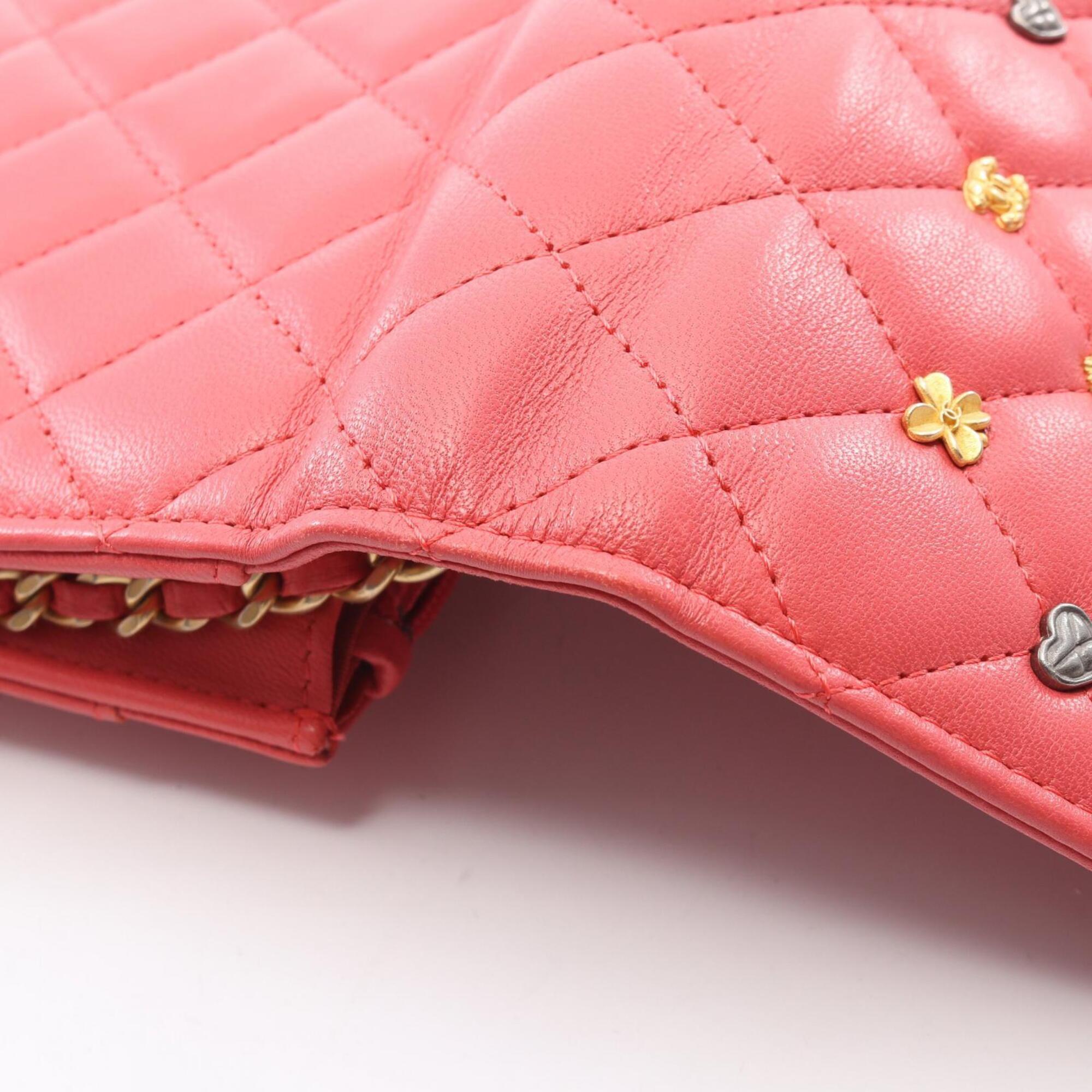 Chanel Pink Leather Handbag Shoulder Bag (Pre-Owned)