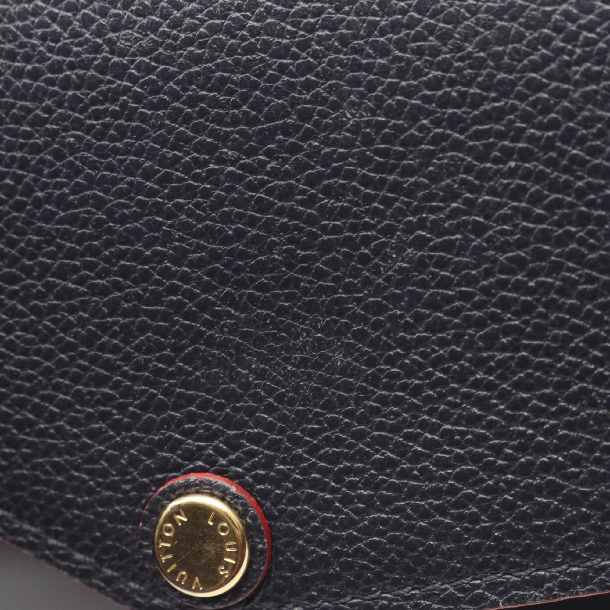 Louis Vuitton Marine Rouge Navy Monogram Empreinte Leather Long Wallet (Bi-Fold) (Pre-Owned)