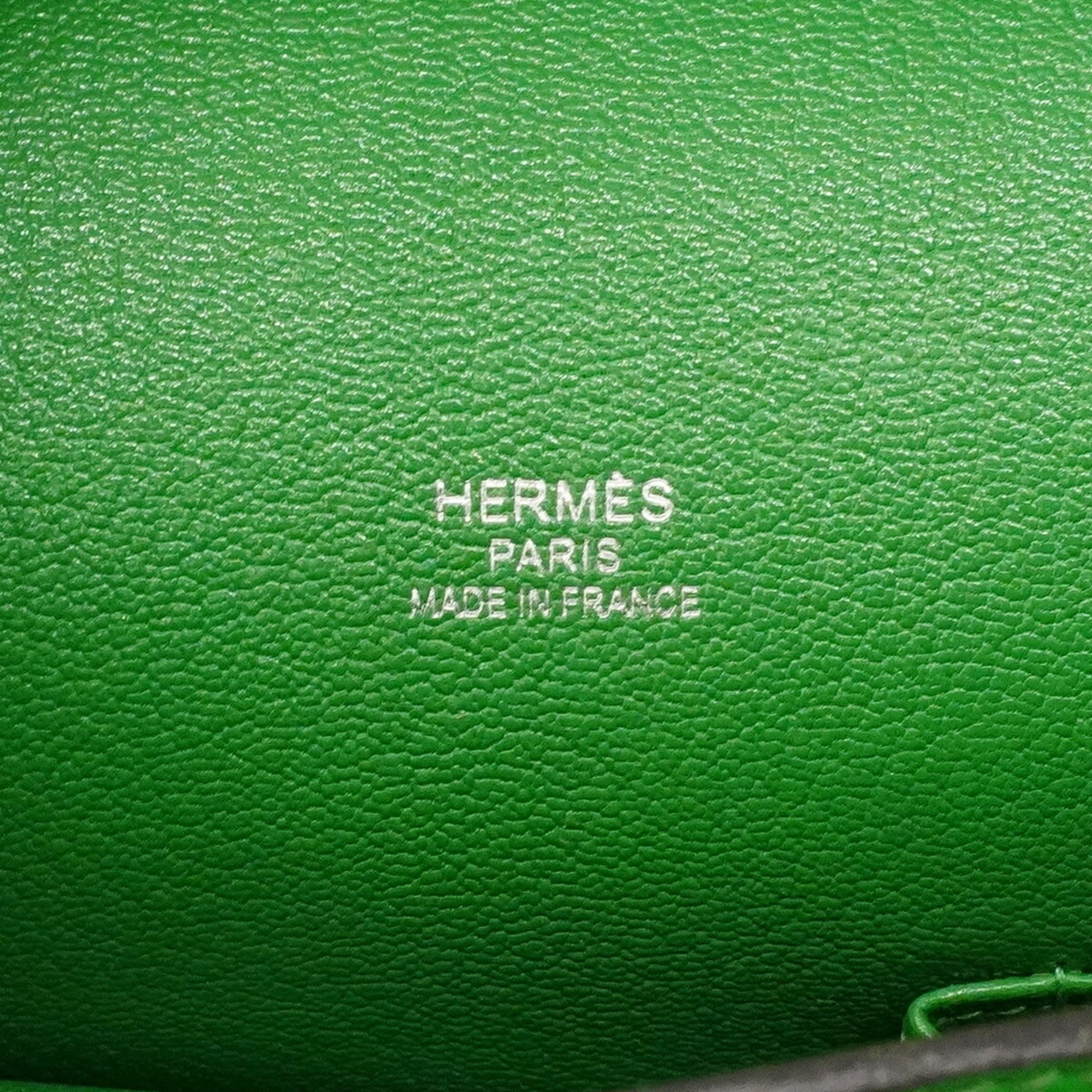 Hermes Bambou Taurillon Clemence Leather Shoulder Bag (Pre-Owned)