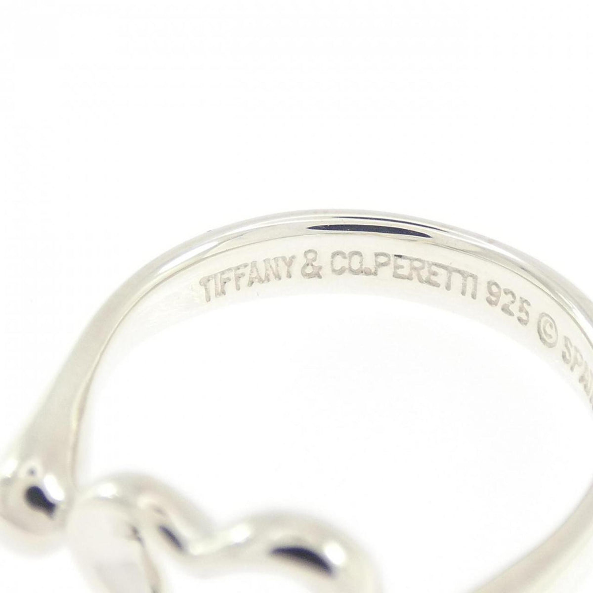 Tiffany Open Heart Silver 925 Band Ring (Pre-Owned)
