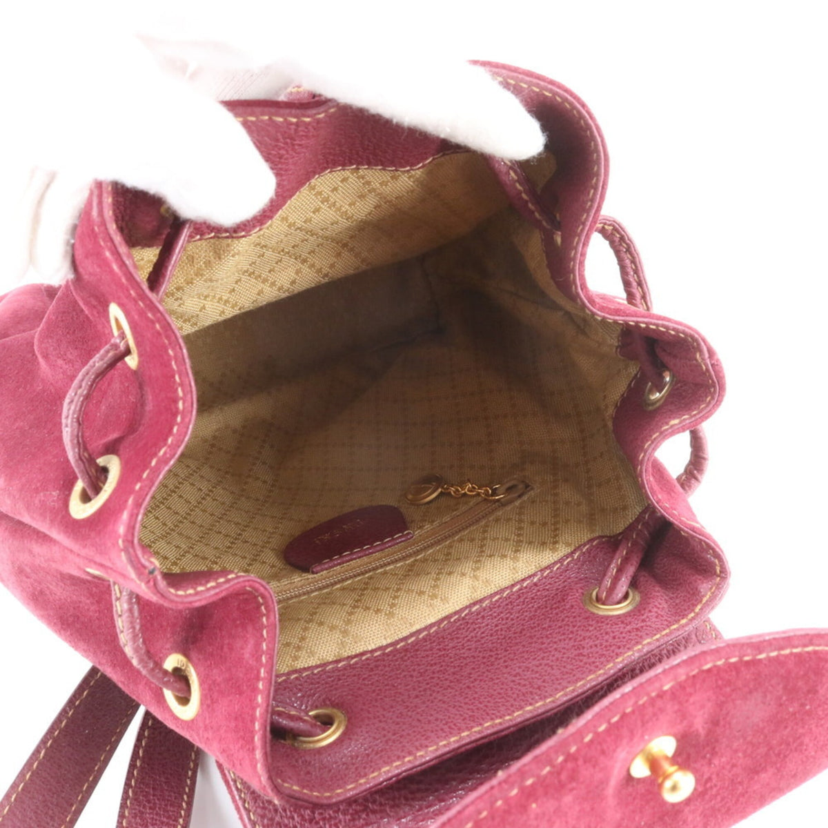 Gucci Bordeaux Leather Backpack (Pre-Owned)