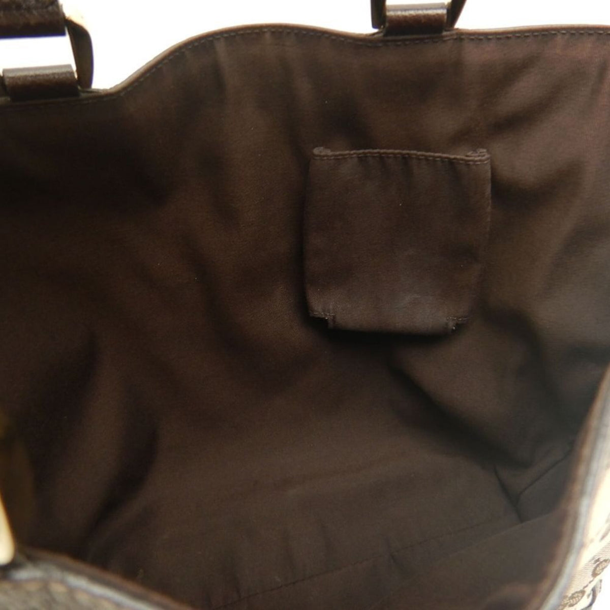 Gucci Abbey Beige Brown Gg Canvas Leather Tote Bag (Pre-Owned)