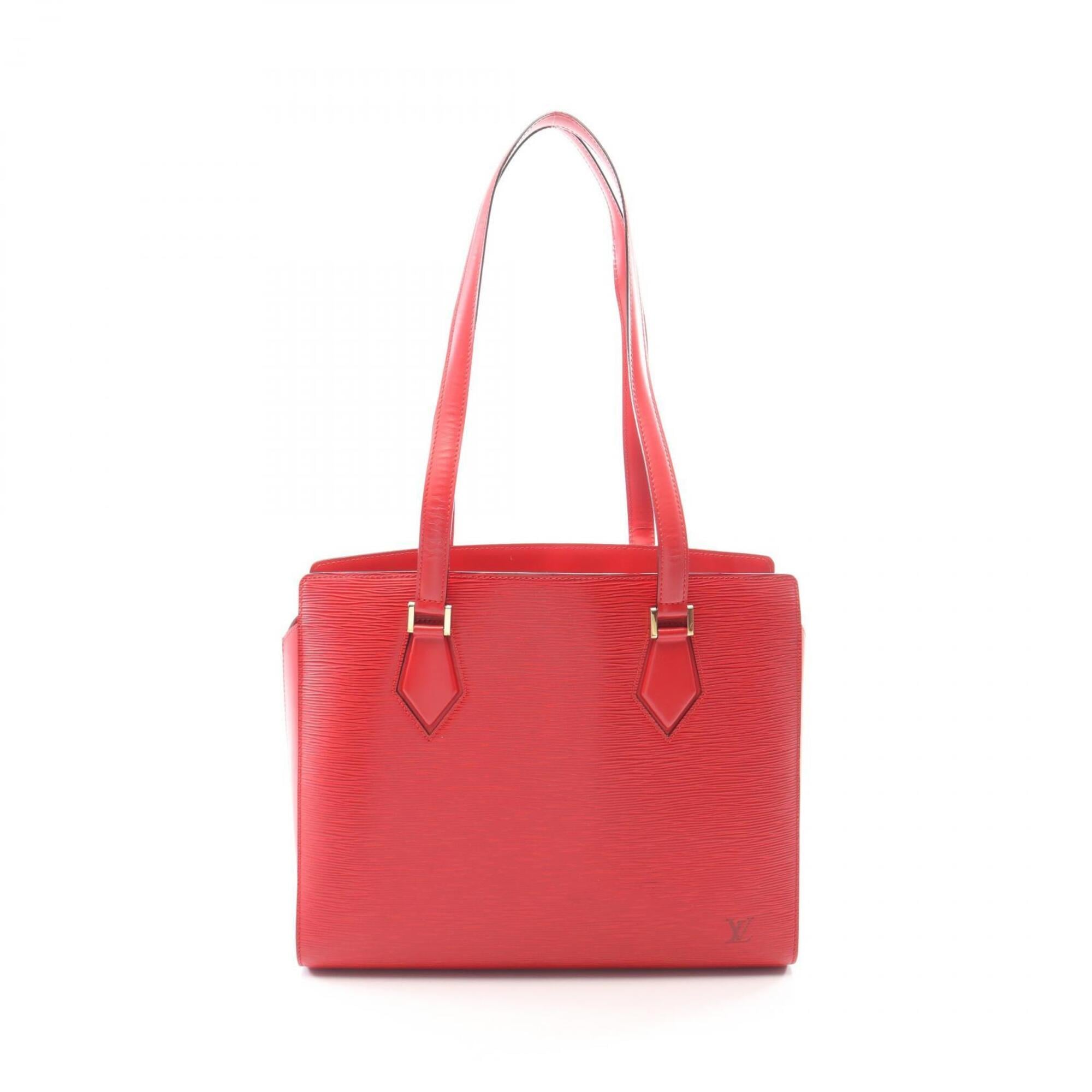 Louis Vuitton Castilian Red Red Color Epi Leather Handbag Shoulder Bag (Pre-Owned)