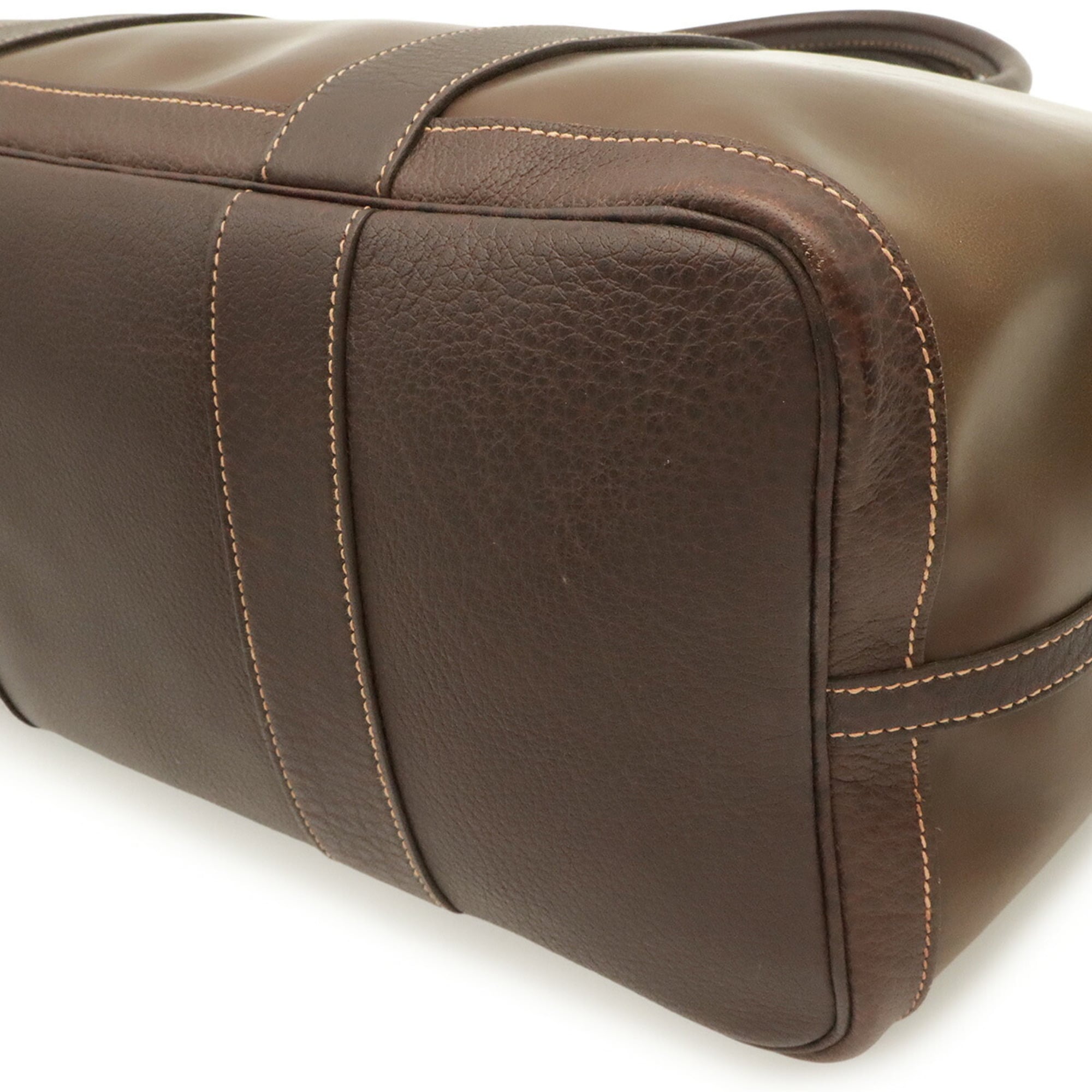 Hermes Garden Khaki Brown Amazonia Leather Handbag Tote Bag (Pre-Owned)