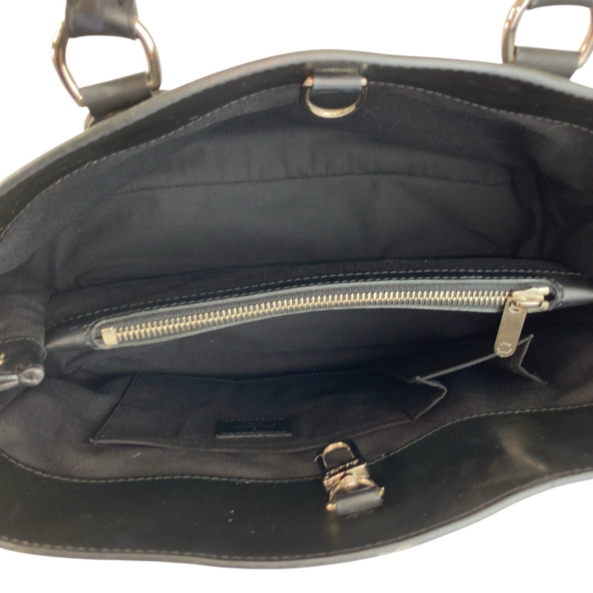 Louis Vuitton Black Noir Leather Handbag Tote Bag (Pre-Owned)