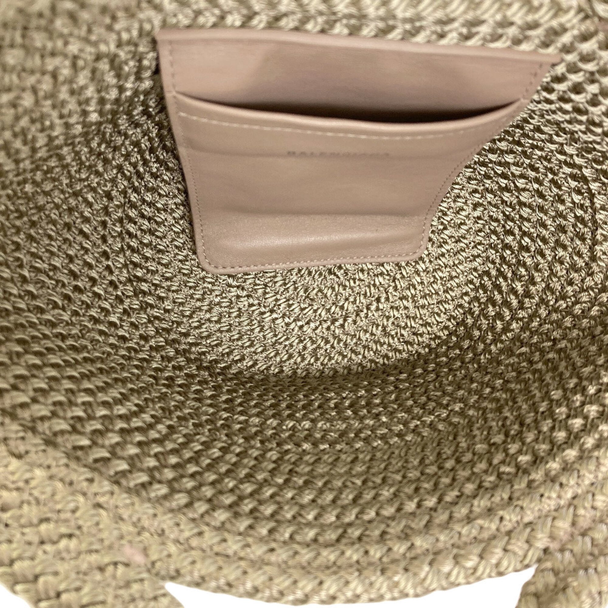 Balenciaga Light Green Nylon Basket Handbag (Pre-Owned)