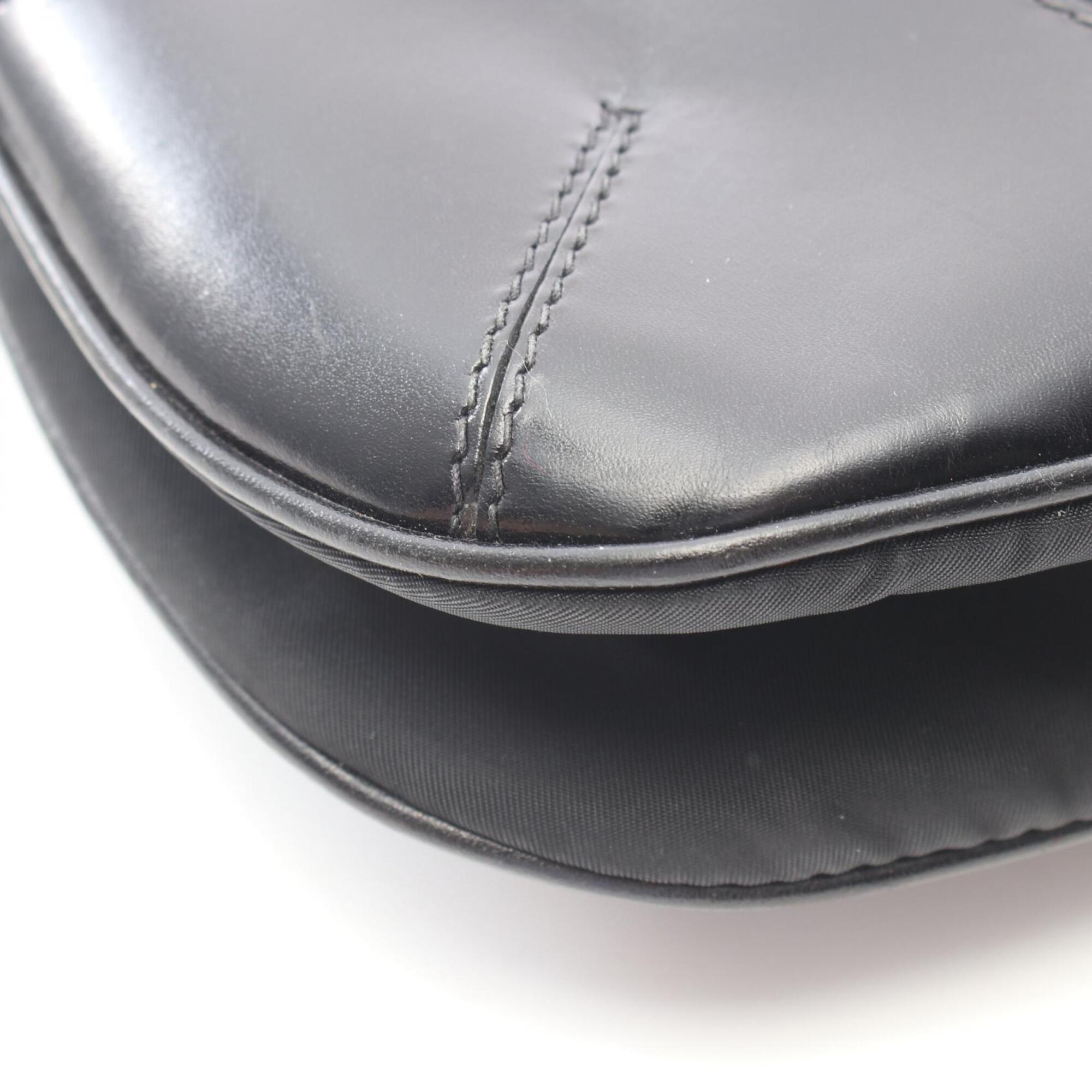 Prada Black Nylon Leather Shoulder Bag (Pre-Owned)
