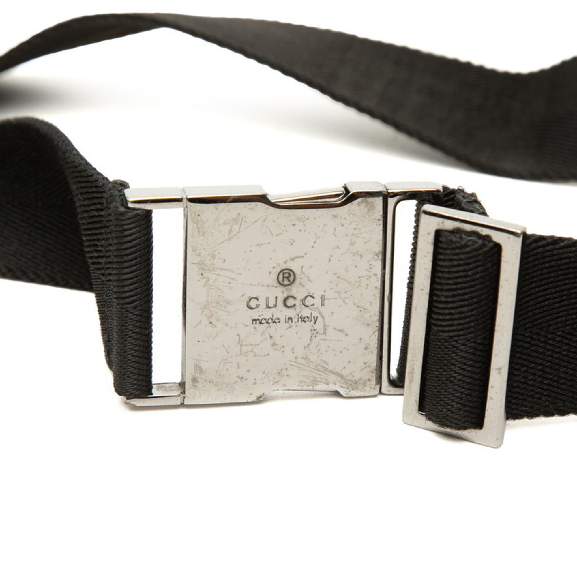 Gucci Black Canvas Leather Fanny Pack (Pre-Owned)