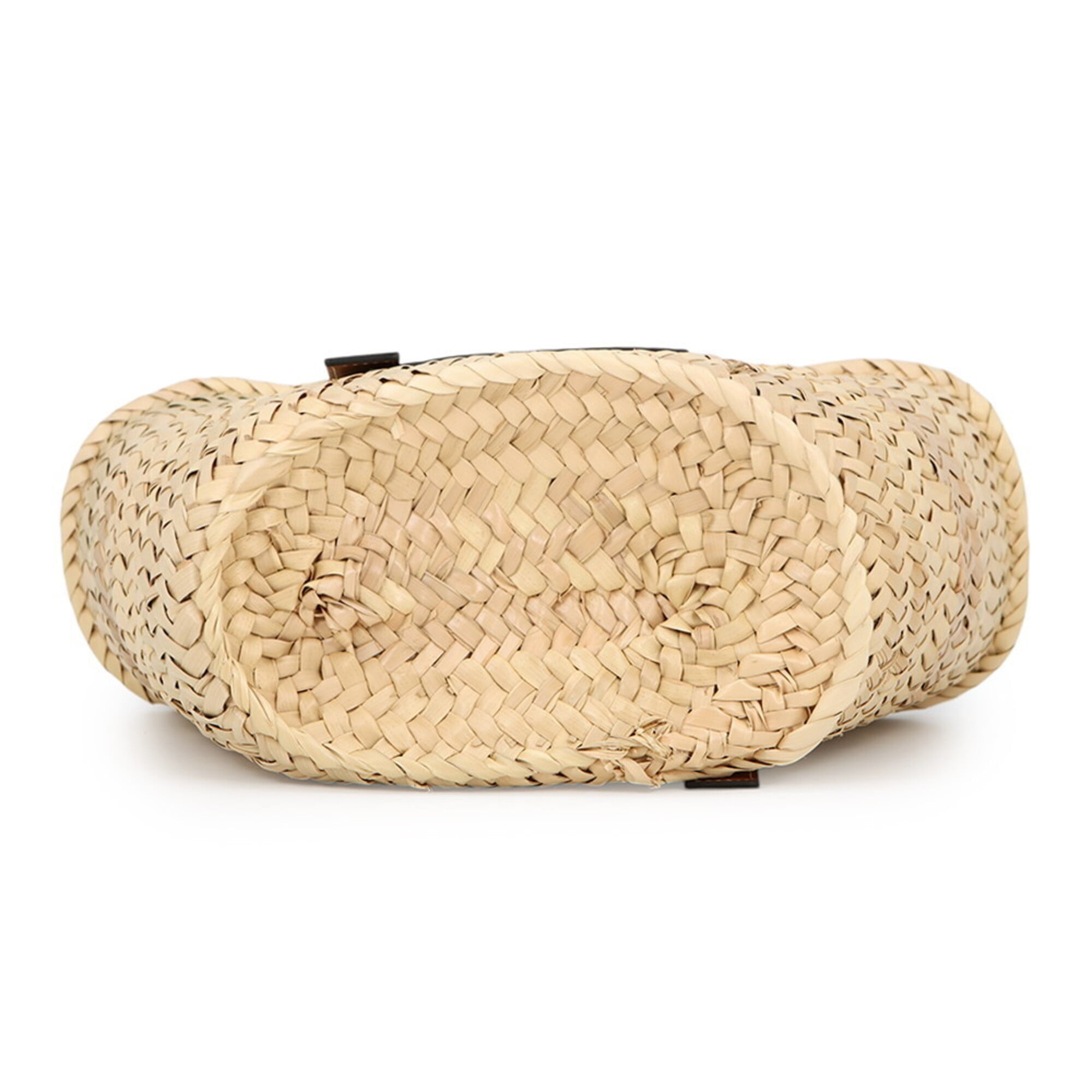 Loewe Brown Raffia Leather Basket Handbag (Pre-Owned)
