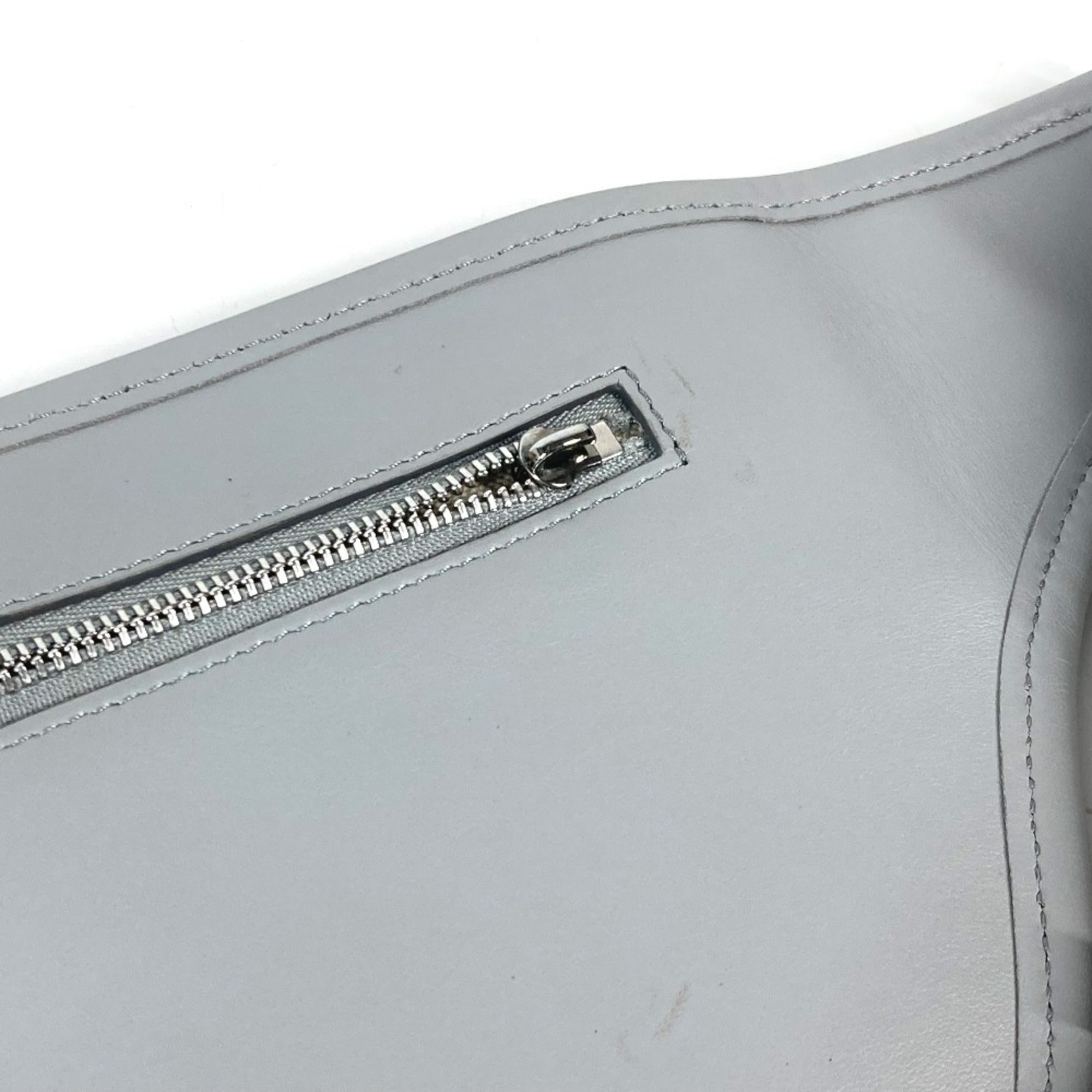 Burberry Gray Leather Fanny Pack (Pre-Owned)