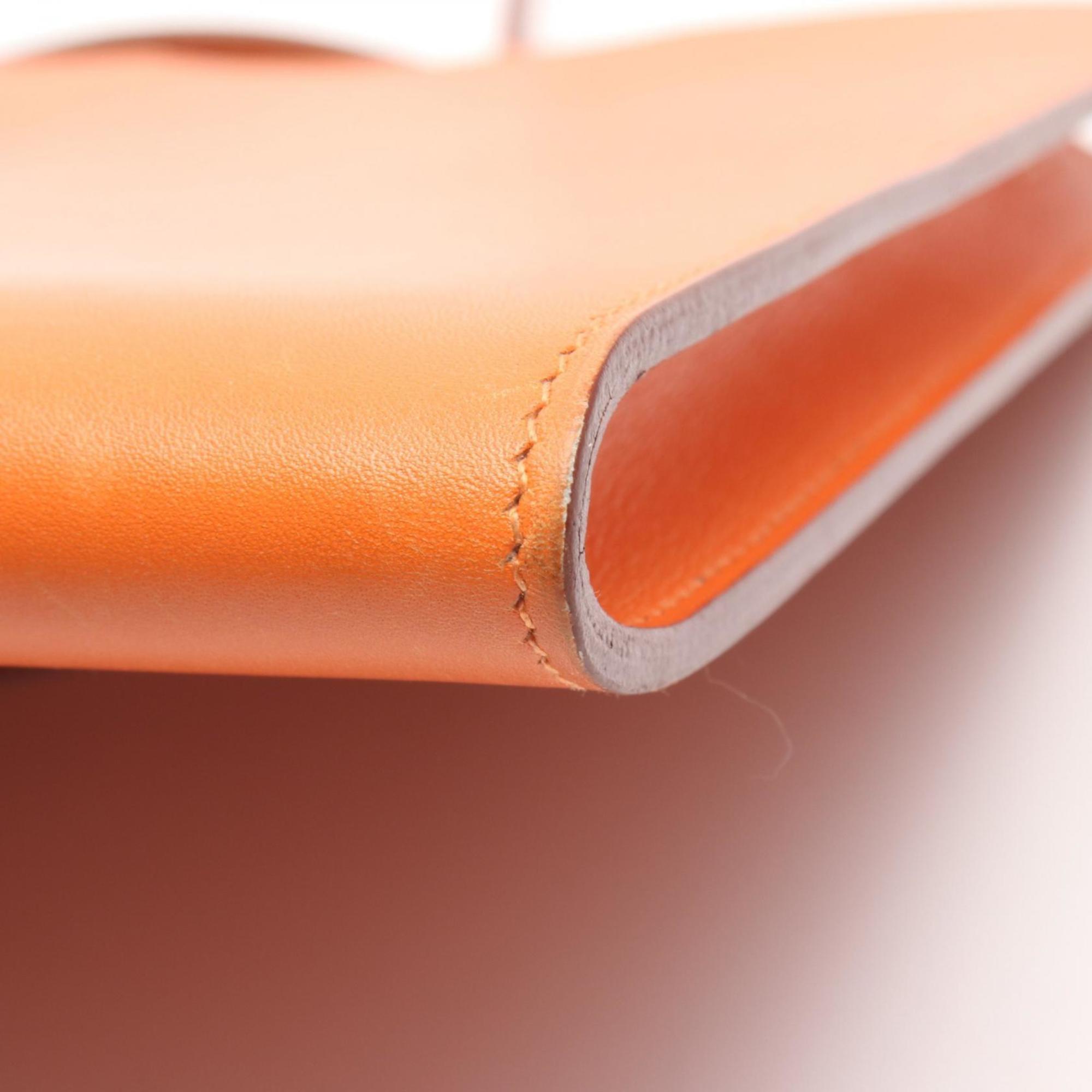 Hermes Orange Tadelakt Leather Leather Shoulder Bag (Pre-Owned)