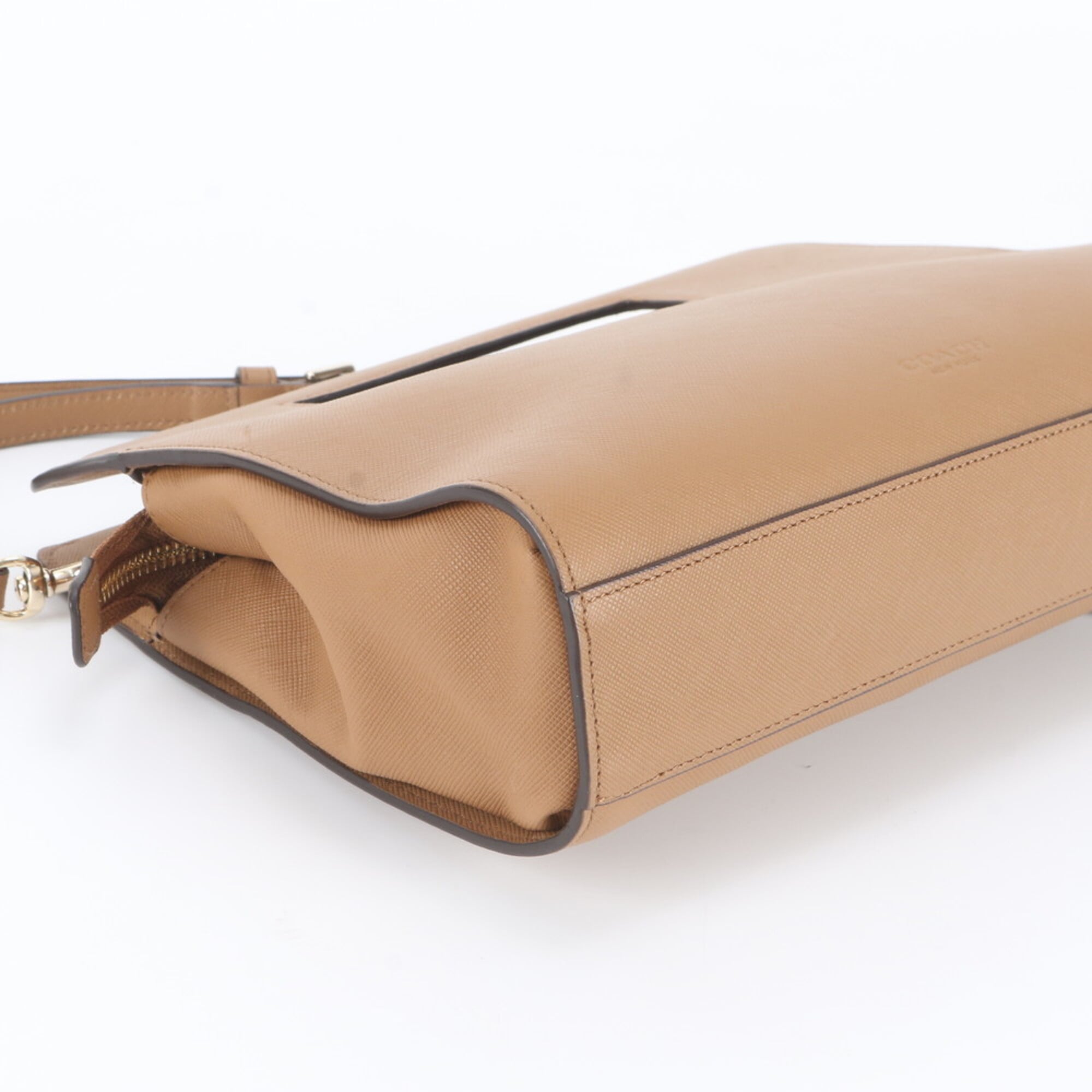 Coach Brown Camel Leather Shoulder Bag (Pre-Owned)