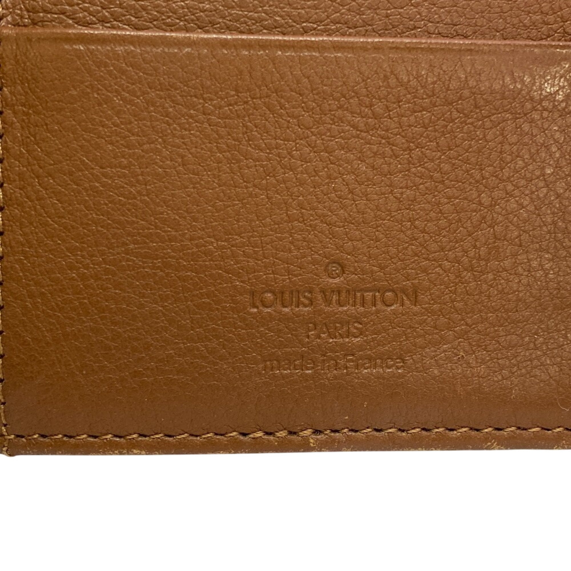 Louis Vuitton Brown Leather Long Wallet (Bi-Fold) (Pre-Owned)