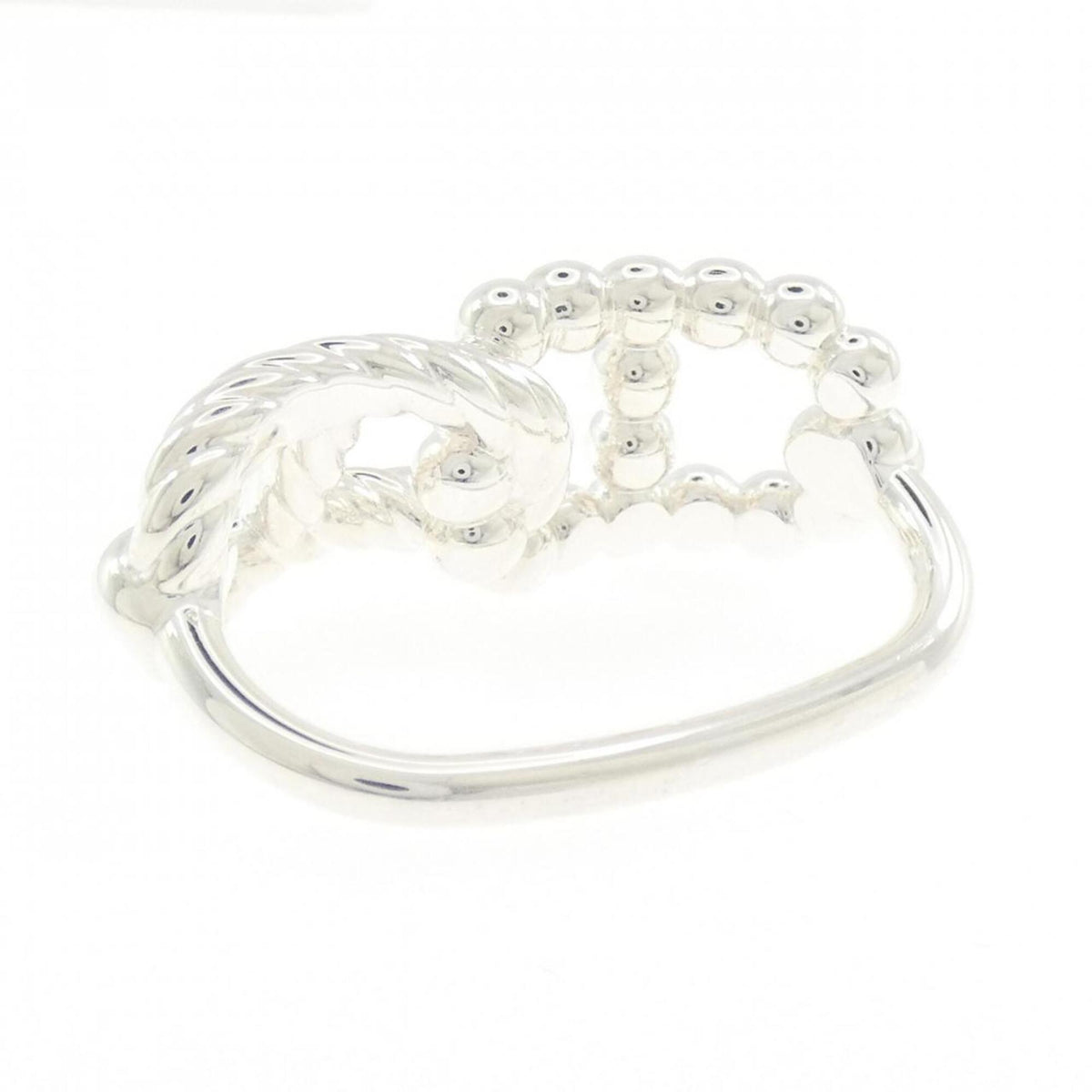 Hermes Silver Silver 925 Band Ring (Pre-Owned)