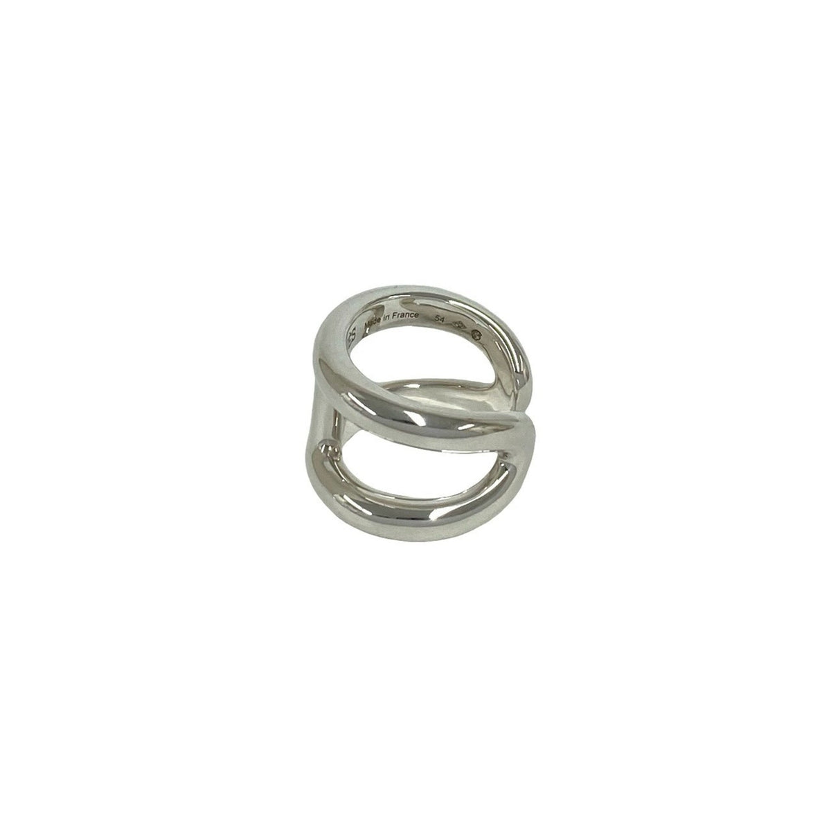 Hermes Silver Silver 925 Band Ring (Pre-Owned)