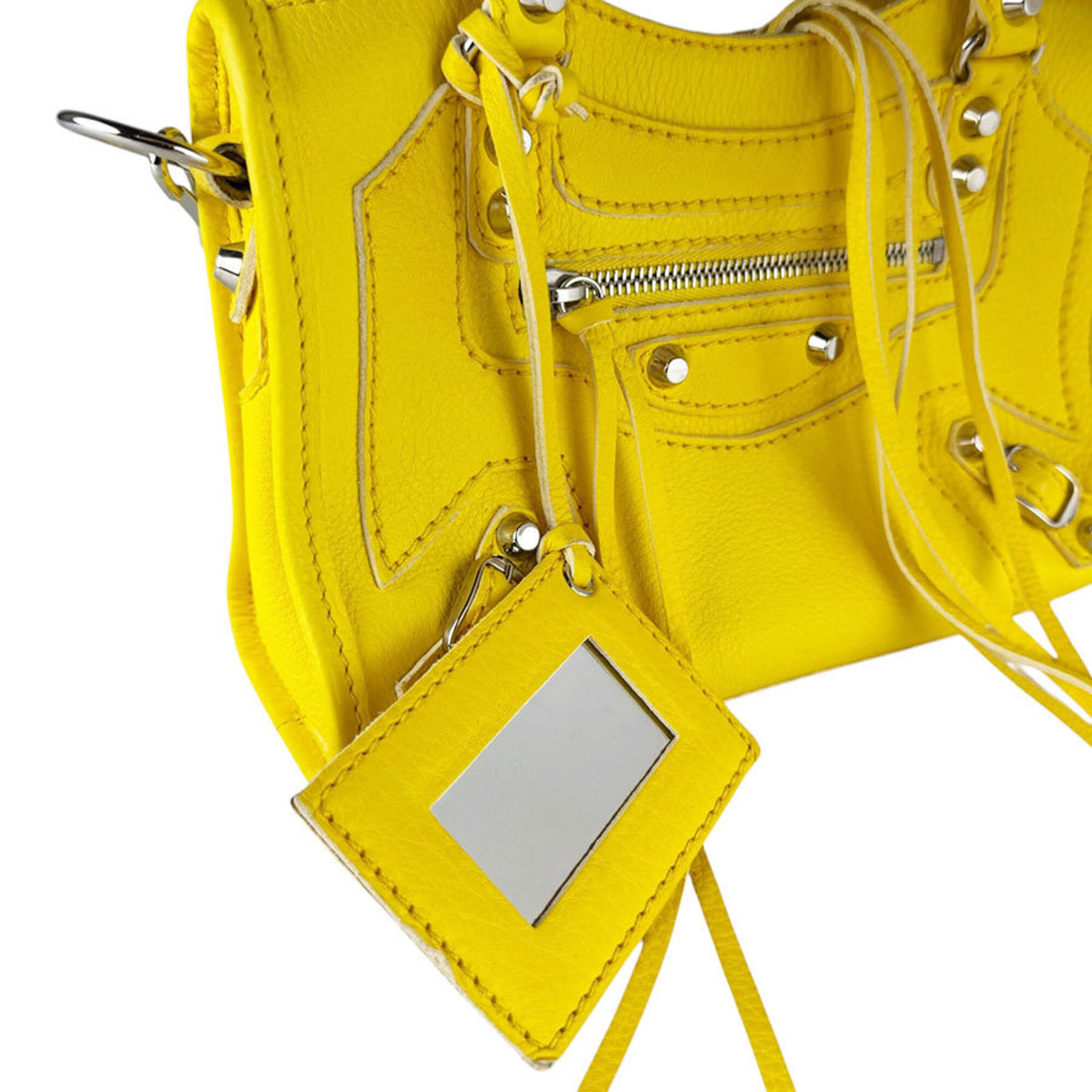 Balenciaga Yellow Leather Handbag Shoulder Bag (Pre-Owned)