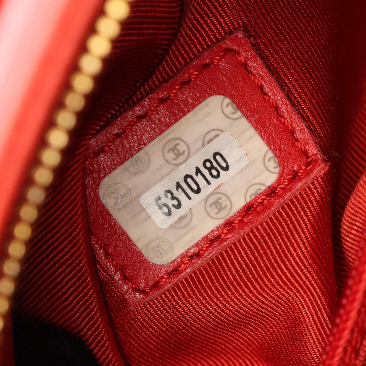 Chanel Red Color Grained Calfskin Handbag Shoulder Bag (Pre-Owned)