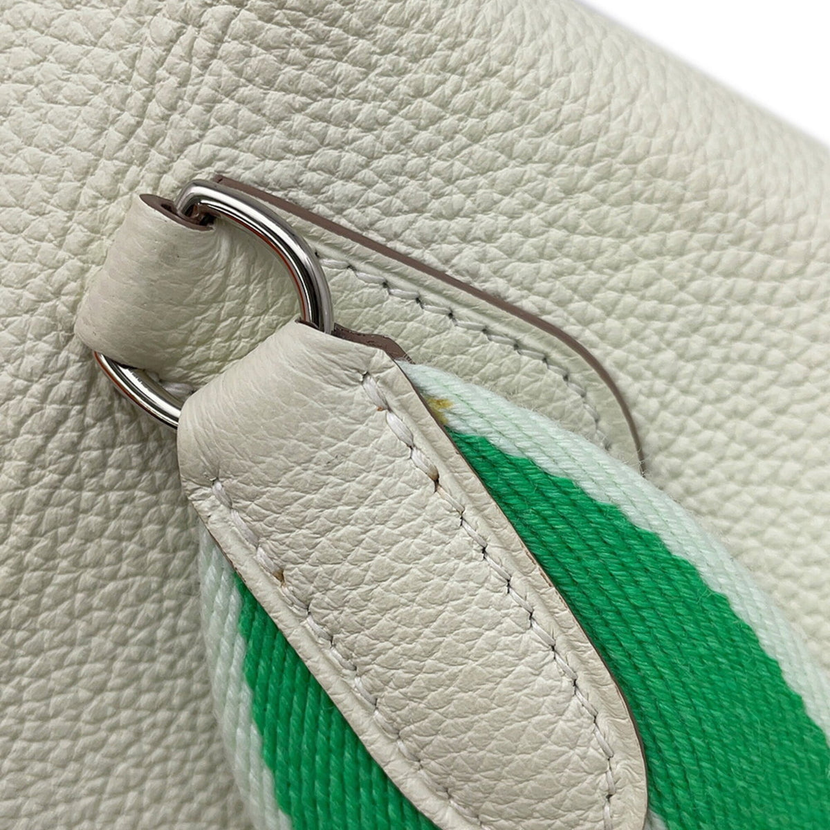 Hermes Ivory Togo Leather Handbag Shoulder Bag (Pre-Owned)