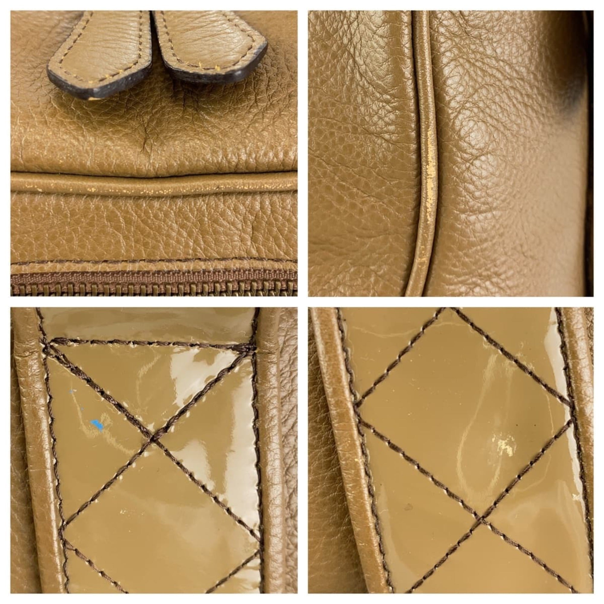Burberry Khaki Brown Leather Handbag Shoulder Bag (Pre-Owned)