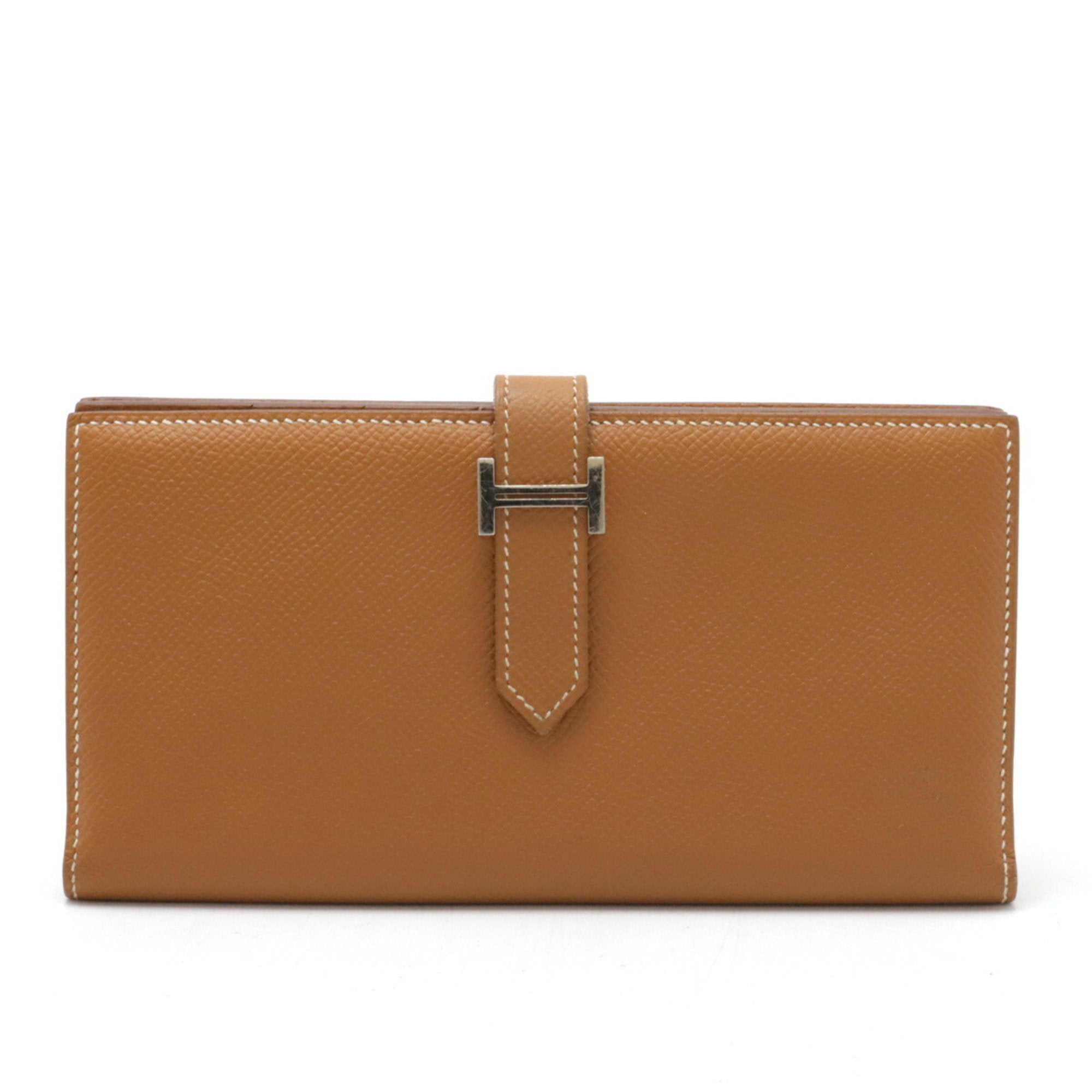 Hermes Camel Epsom Leather Long Wallet (Bi-Fold) (Pre-Owned)
