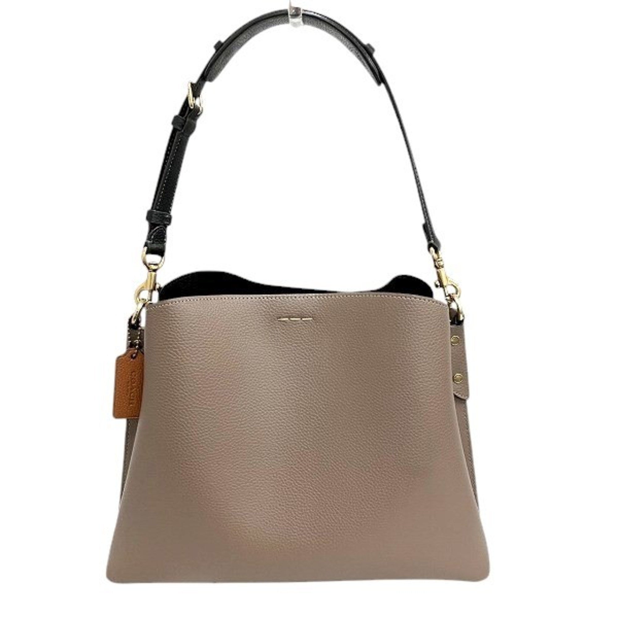 Coach Beige Leather Shoulder Bag (Pre-Owned)