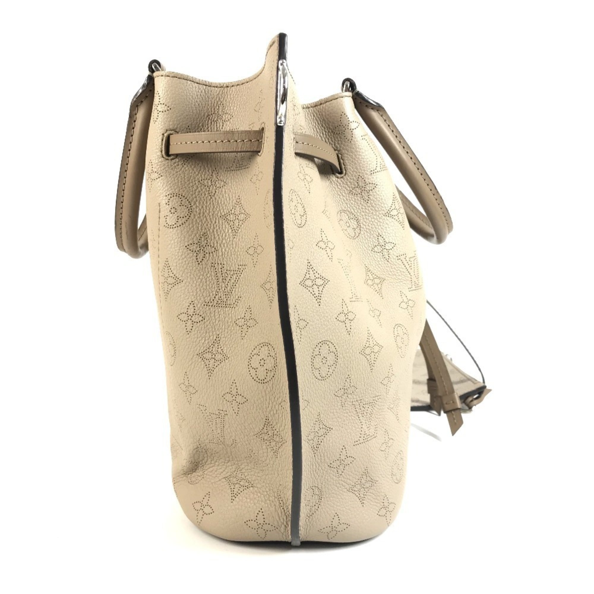 Louis Vuitton Beige Galle Mahina Leather Handbag Pouch Tote Bag (Pre-Owned)