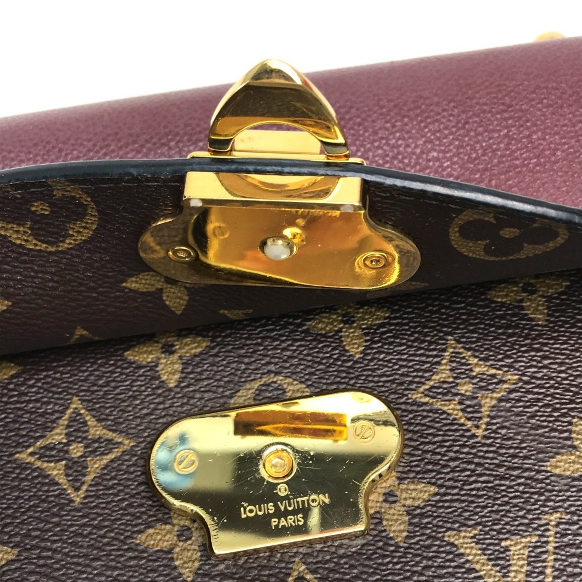 Louis Vuitton Bordeaux Brown Monogram Leather Shoulder Bag (Pre-Owned)