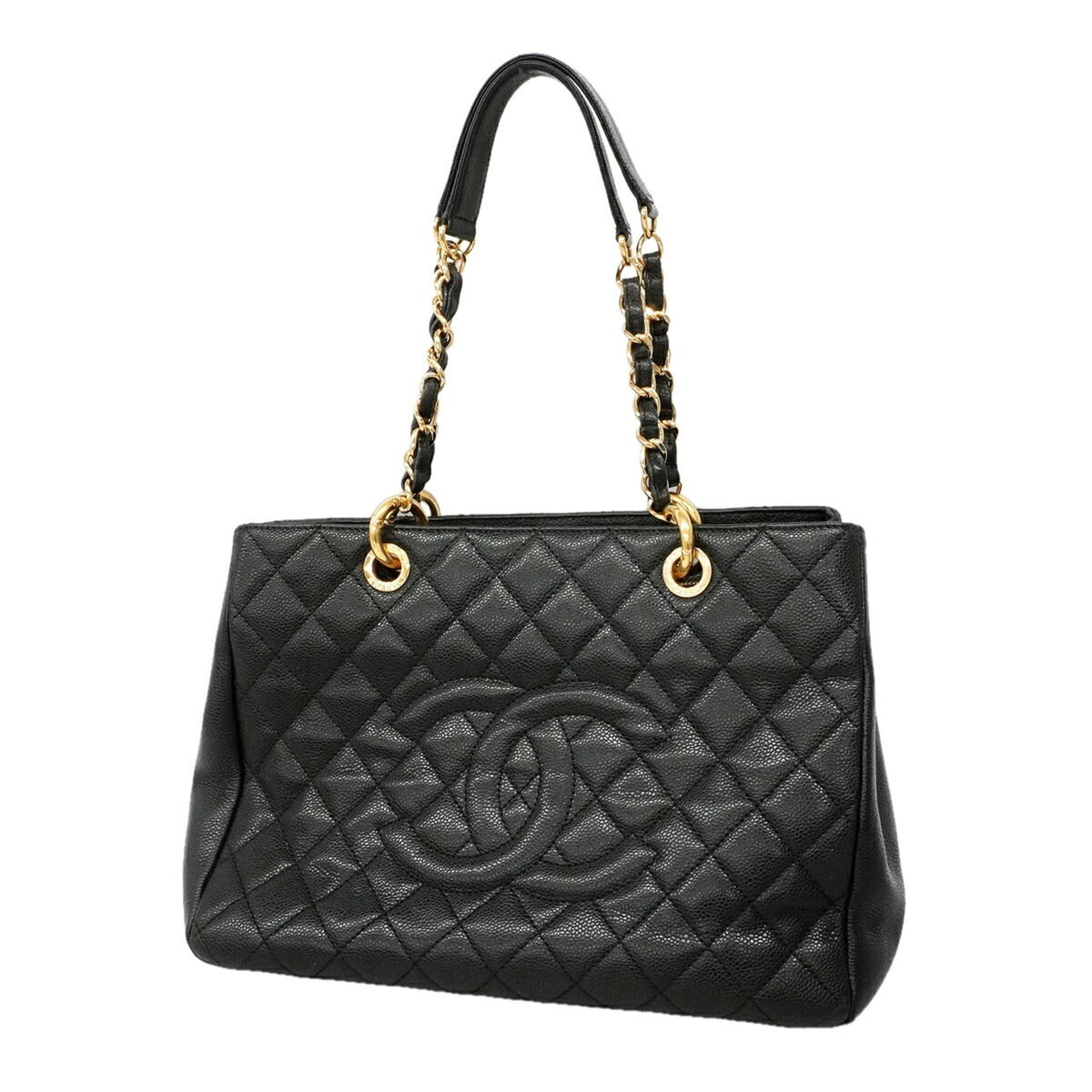 Chanel Black Grained Calfskin Tote Bag (Pre-Owned)