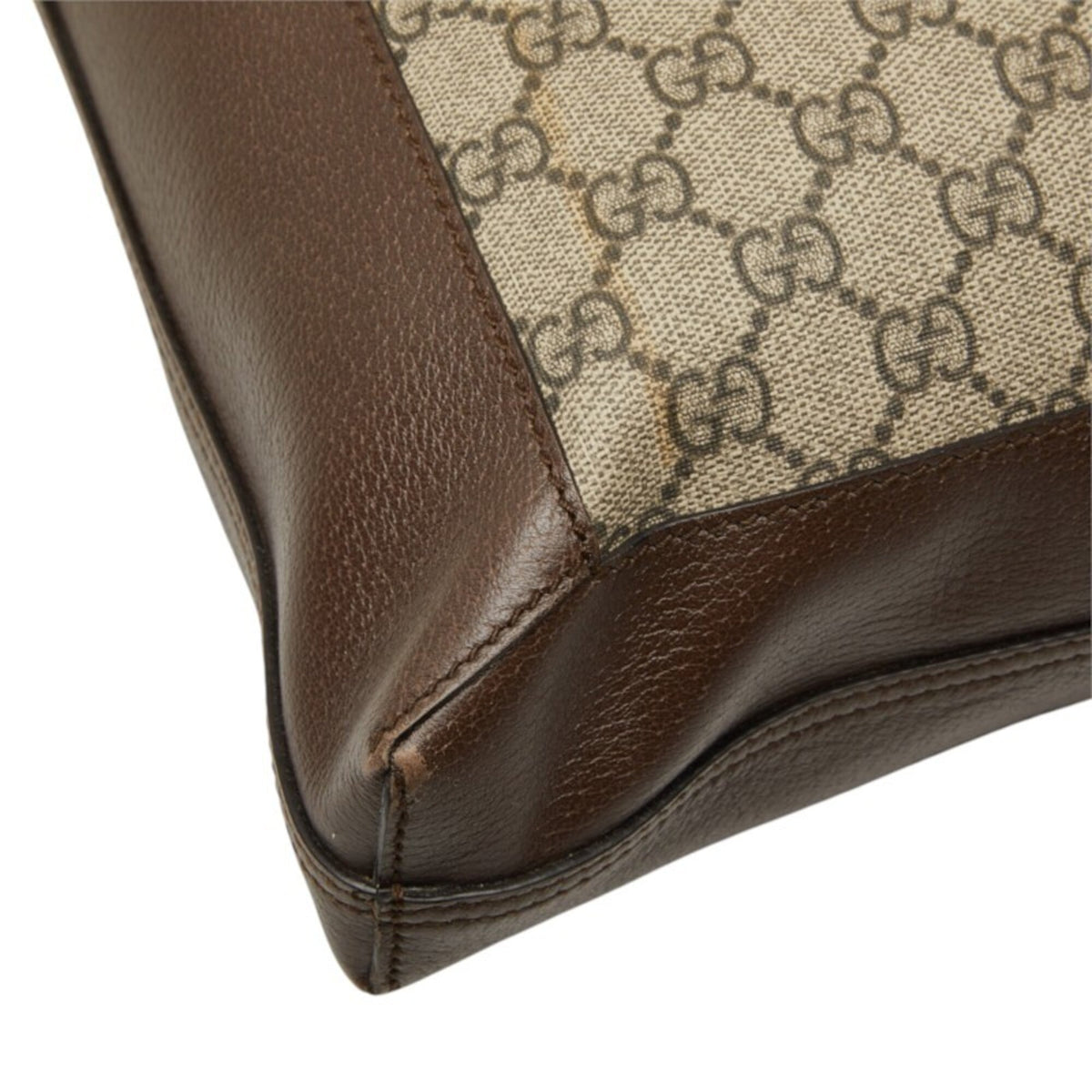 Gucci Beige Brown Pvc Leather Tote Bag (Pre-Owned)