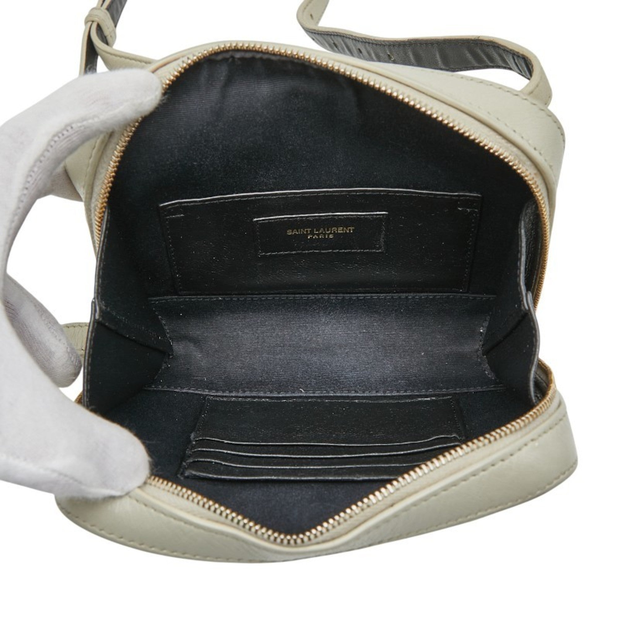 Saint Laurent White Leather Fanny Pack (Pre-Owned)