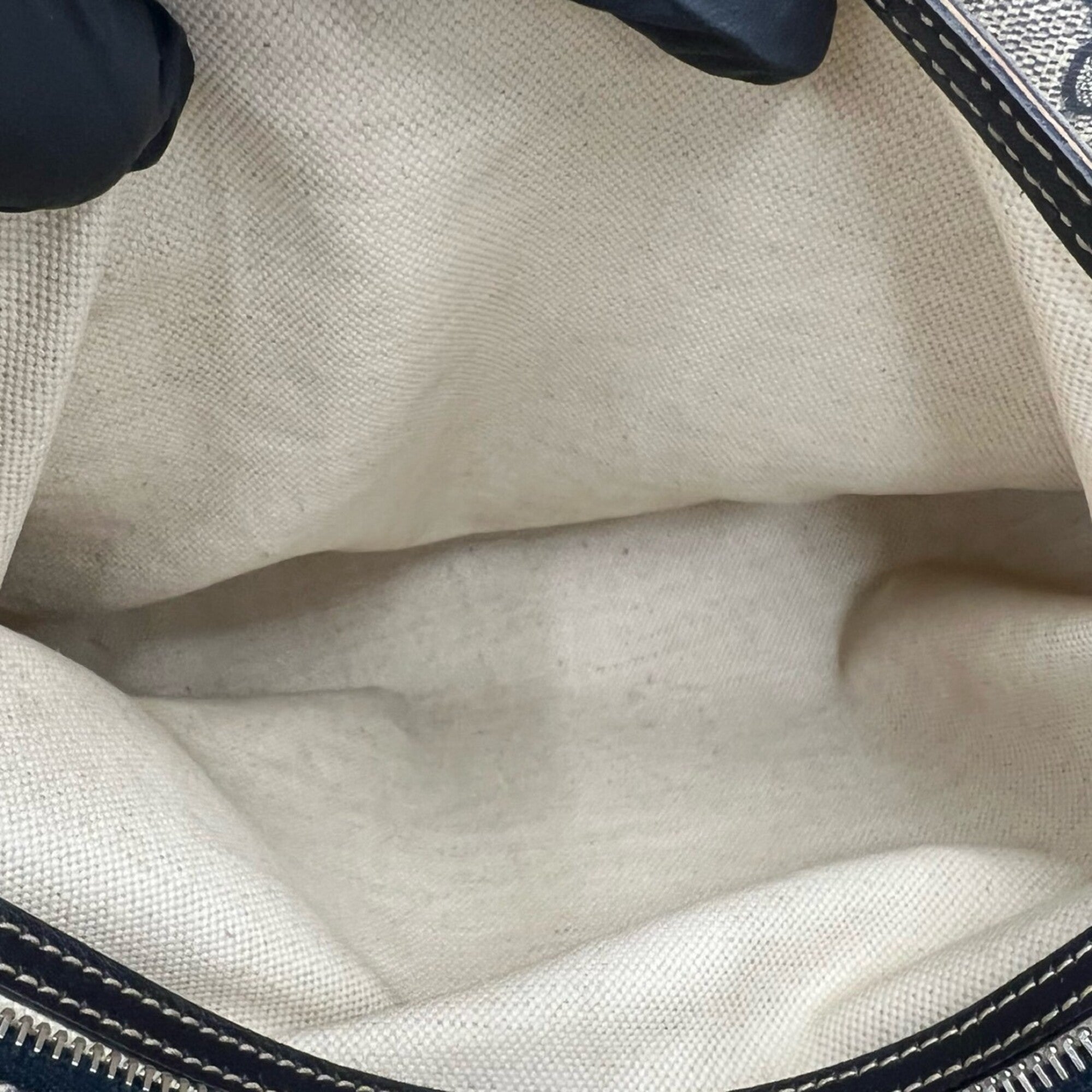Gucci Navy Elastane Leather Boston Bag Handbag Tote Bag (Pre-Owned)