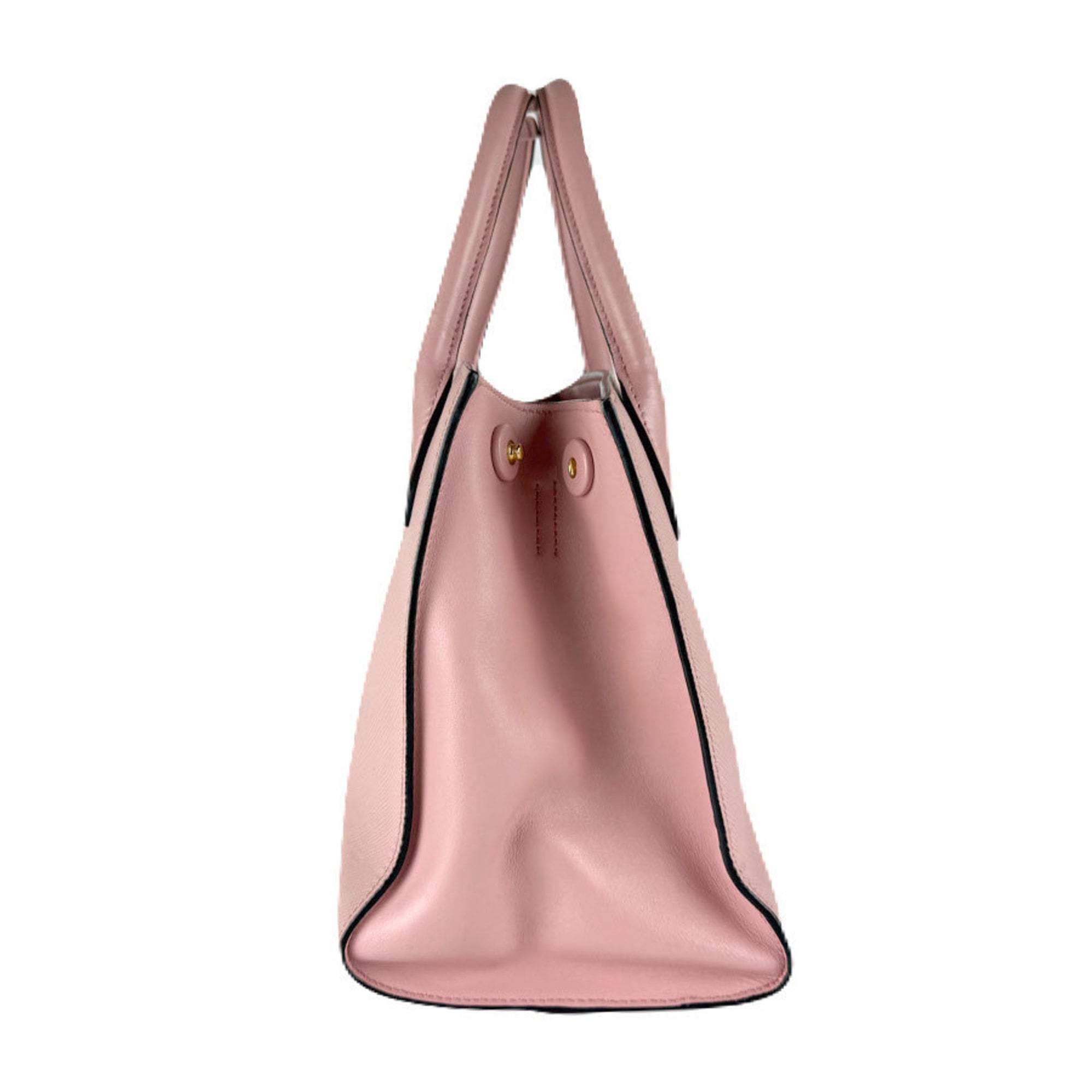 Prada Pink Leather Handbag Shoulder Bag (Pre-Owned)