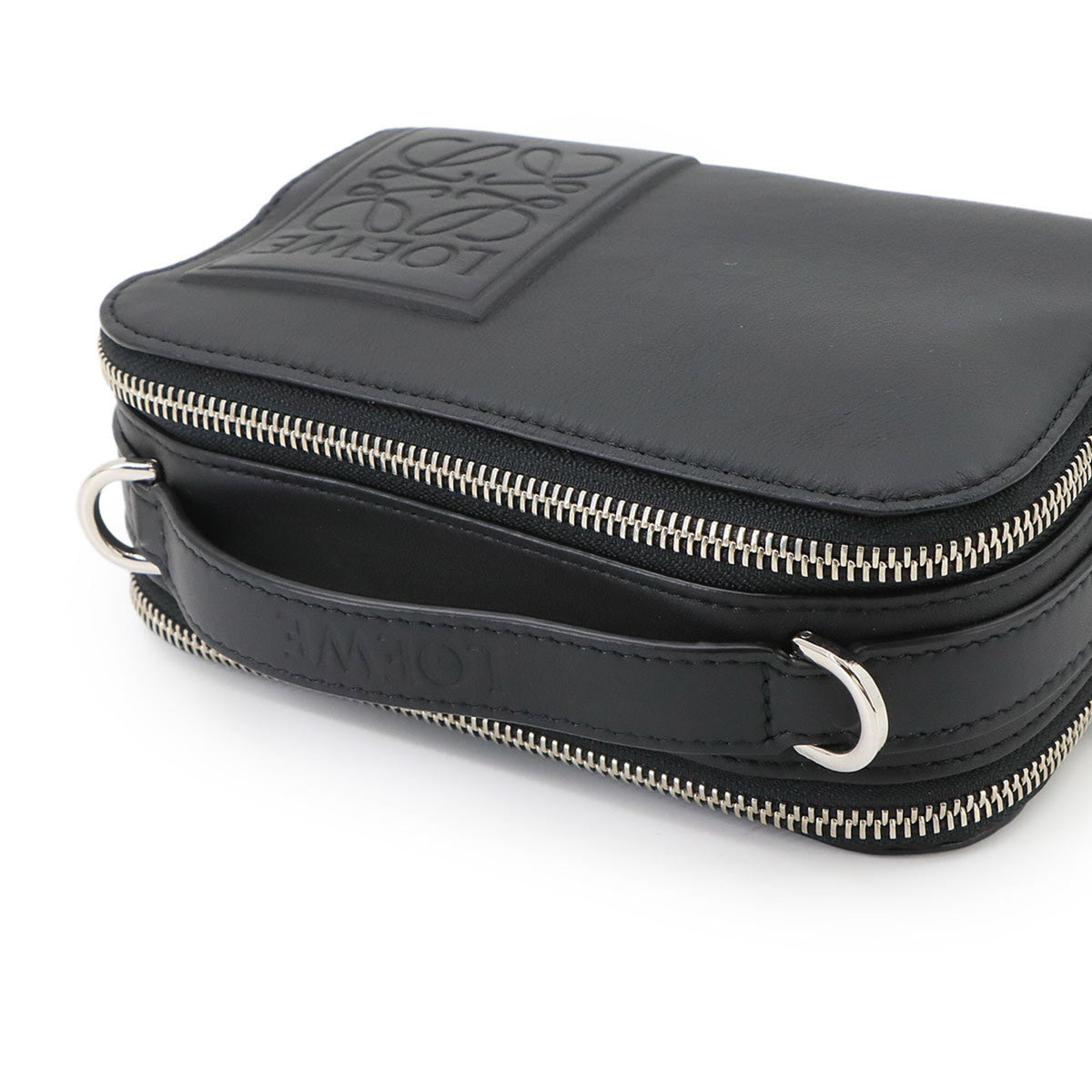 Loewe Black Leather Handbag Shoulder Bag Sling Bag (Pre-Owned)