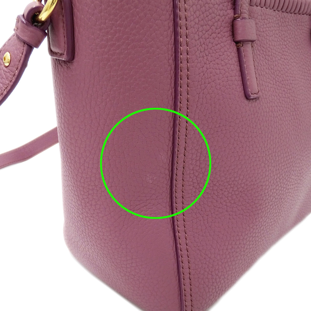 Salvatore Ferragamo Gancini Pink Purple Leather Handbag Shoulder Bag (Pre-Owned)