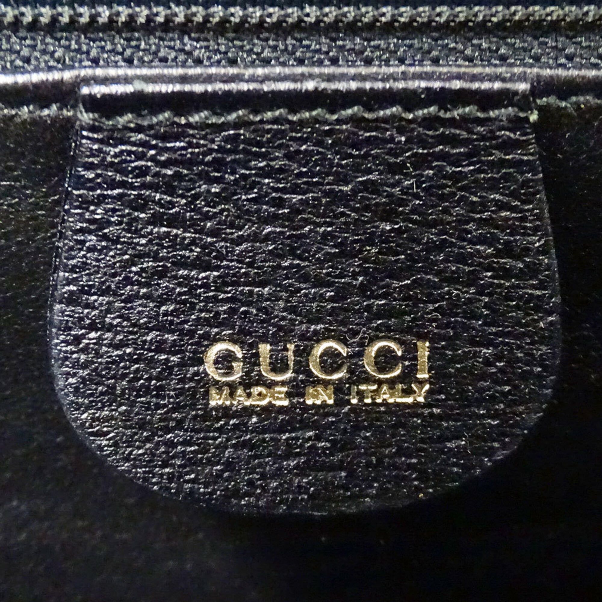 Gucci Black Leather Bamboo Handbag (Pre-Owned)
