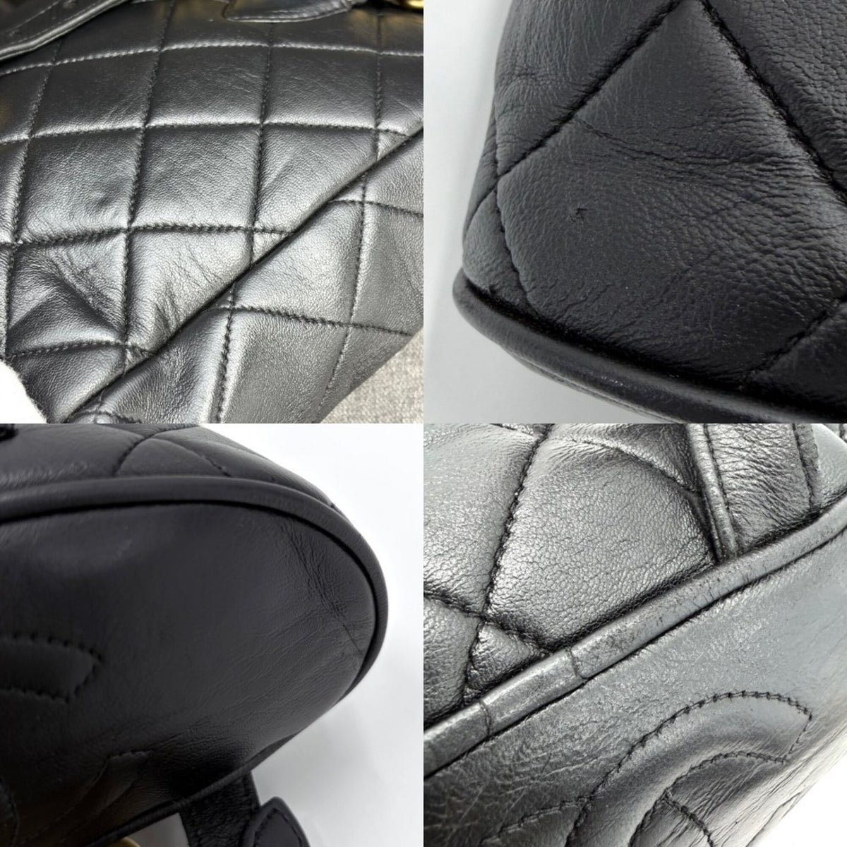 Chanel Matelasse Black Leather Backpack (Pre-Owned)
