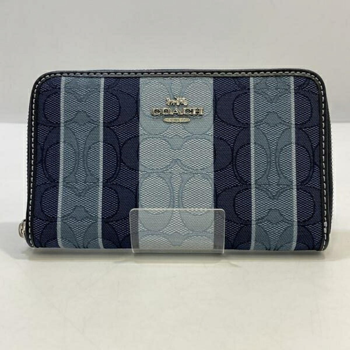Coach Signature Blue Long Wallet (Bi-Fold) (Pre-Owned)