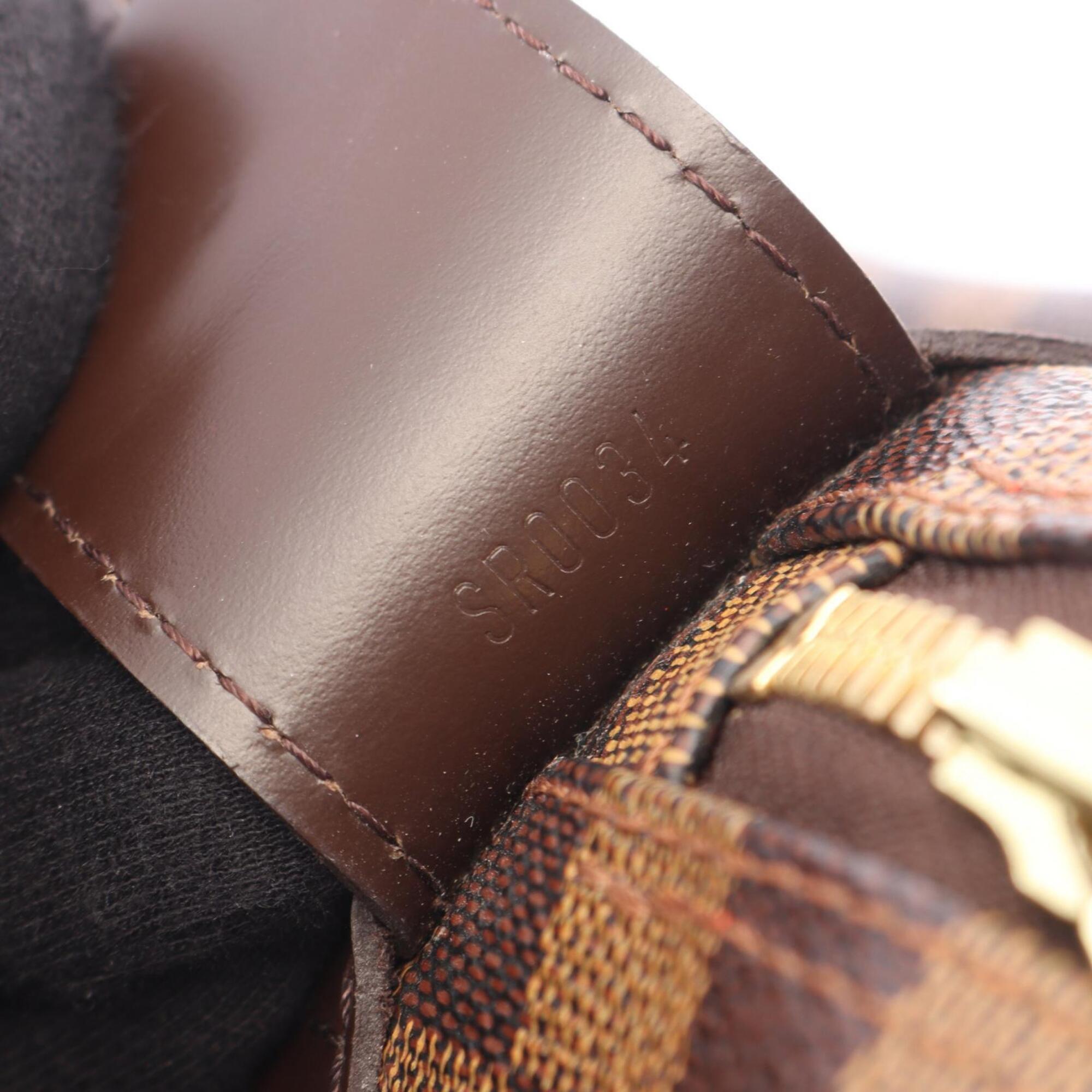Louis Vuitton Brown Coated Canvas Leather Handbag Shoulder Bag (Pre-Owned)
