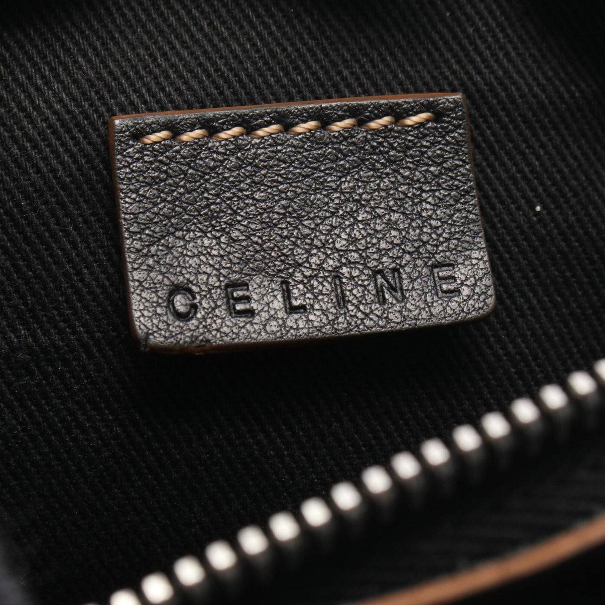 Celine Black Brown Canvas Leather Fanny Pack Handbag (Pre-Owned)